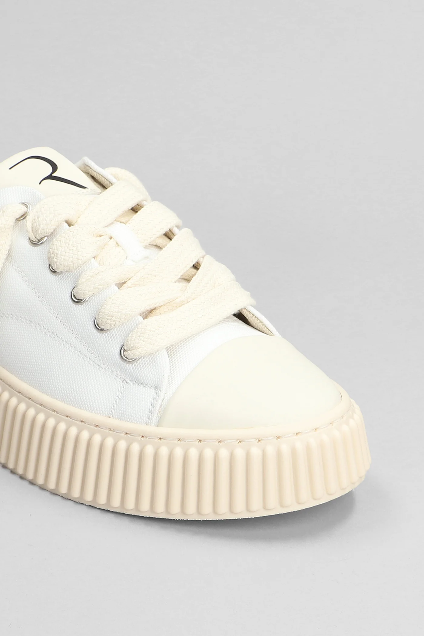 Canvas Sneakers in white canvas - Image 5