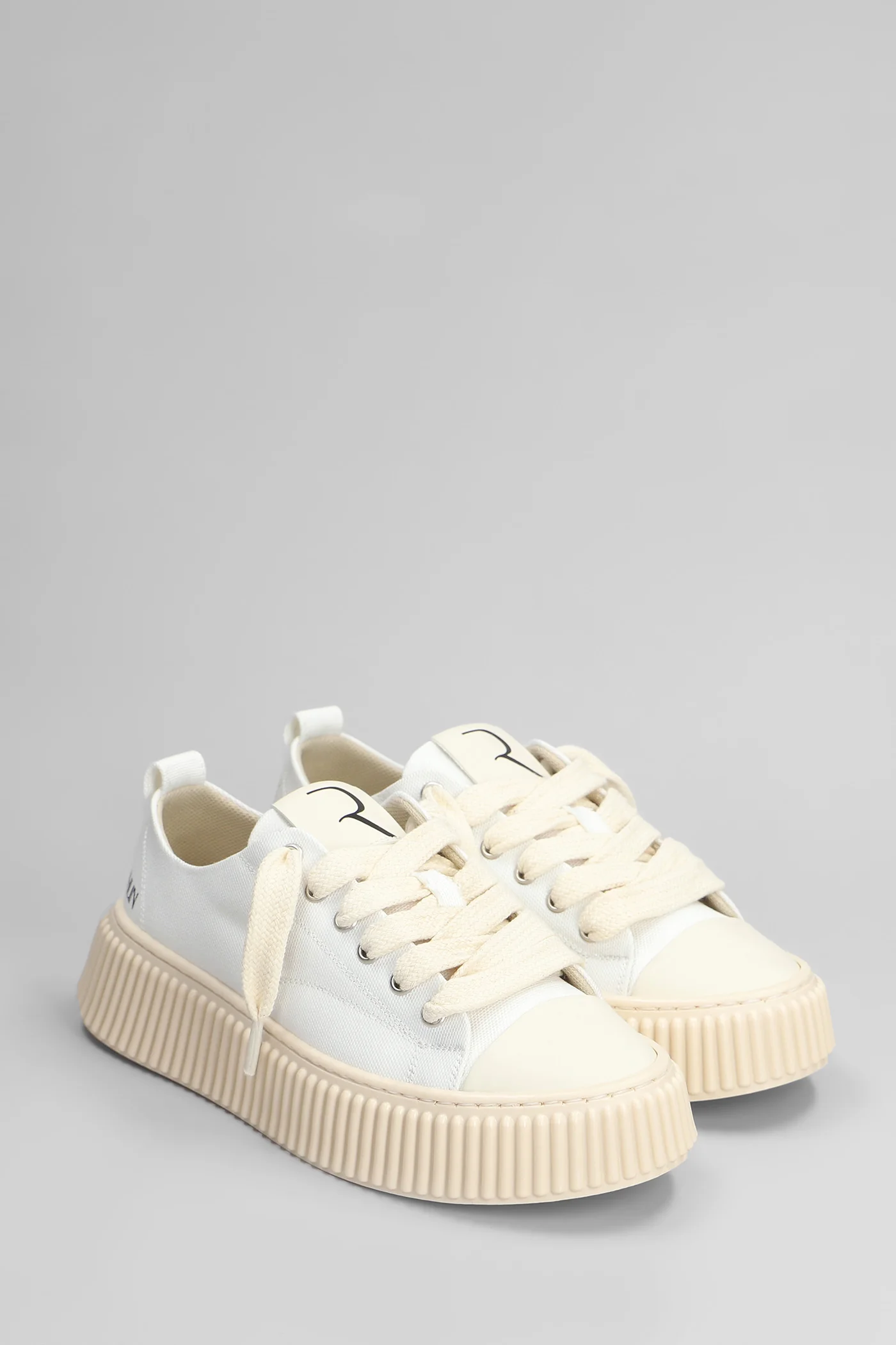 Canvas Sneakers in white canvas - Image 2