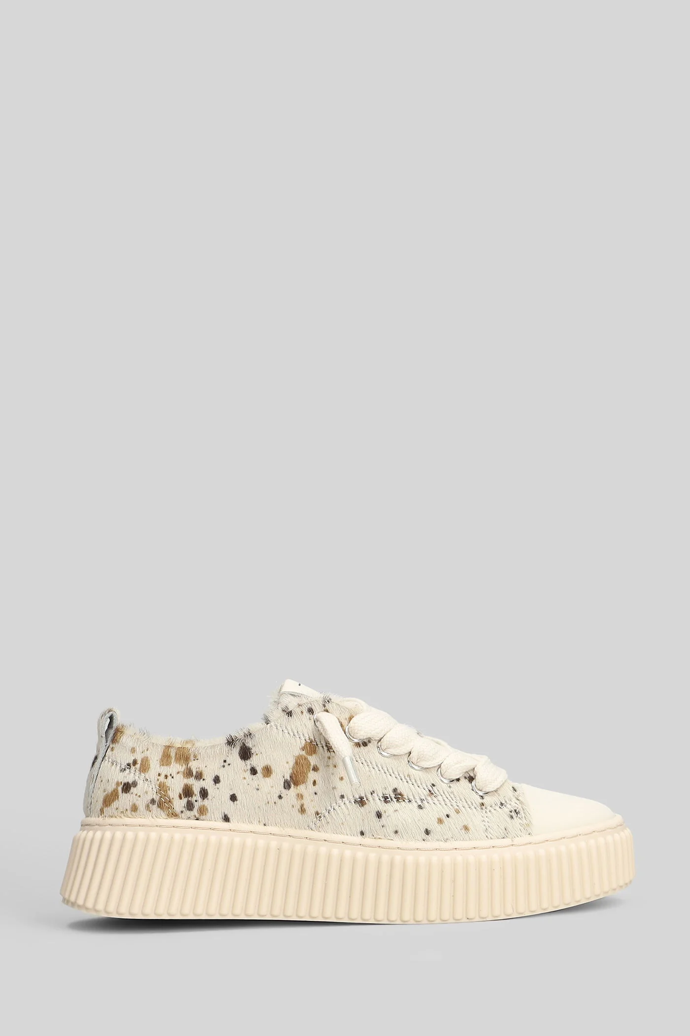 Horse Sneakers in white pony skin