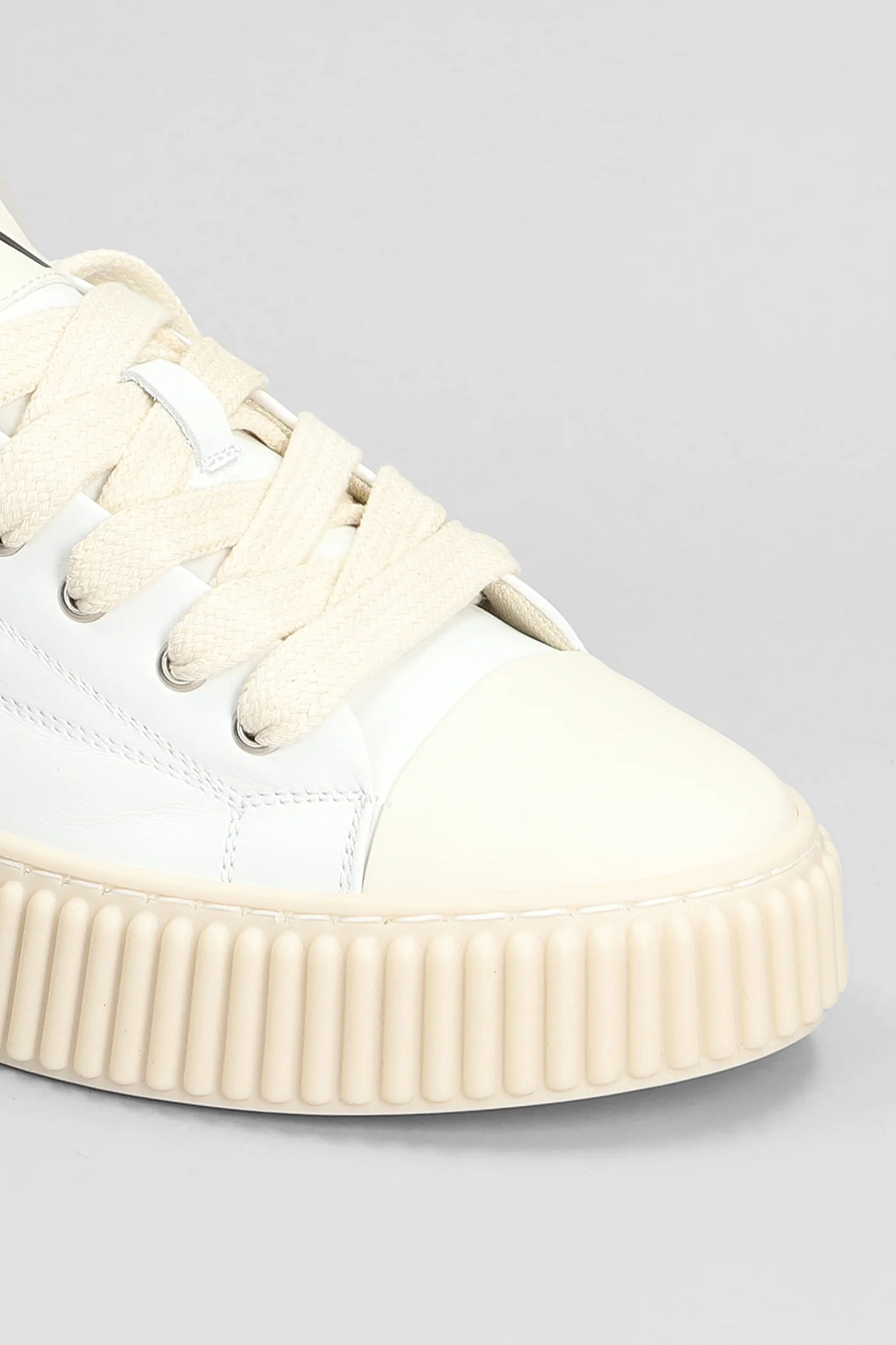 Leather Sneakers in white leather - Image 10