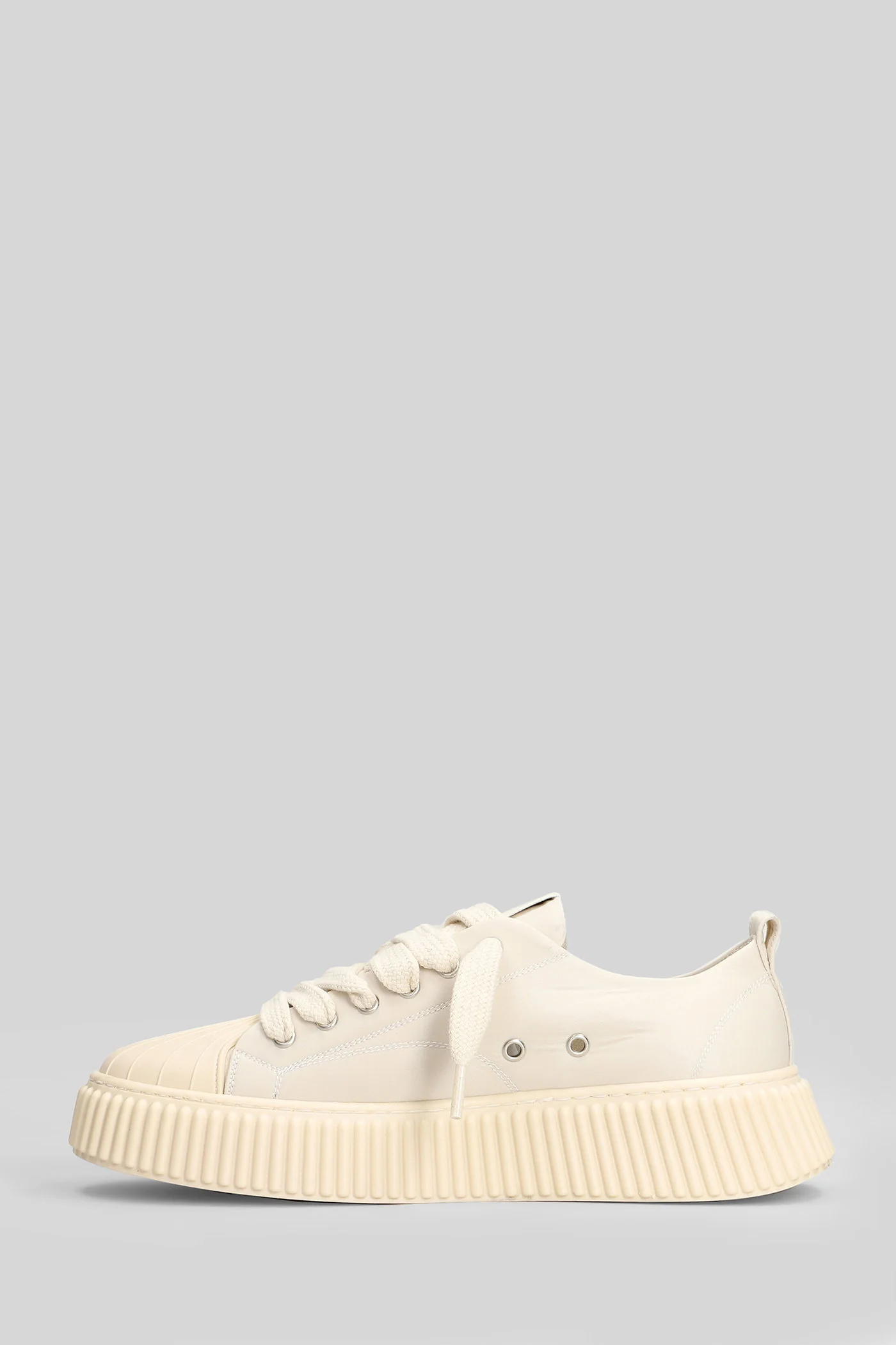 Nylon Sneakers in beige nylon - Image 3