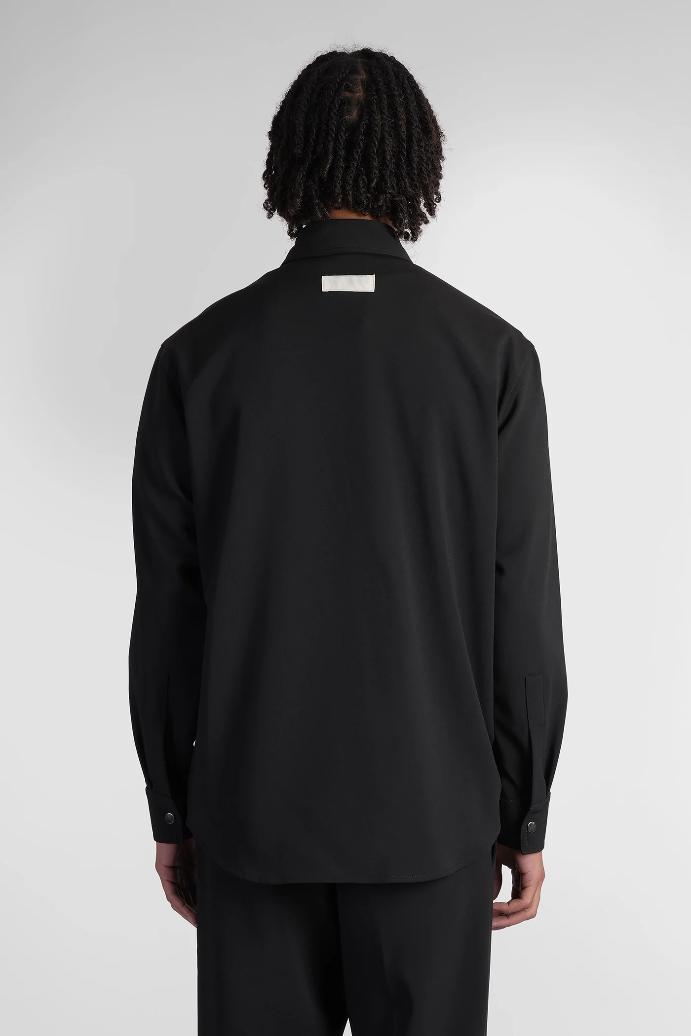 Shirt in black polyester - Image 3
