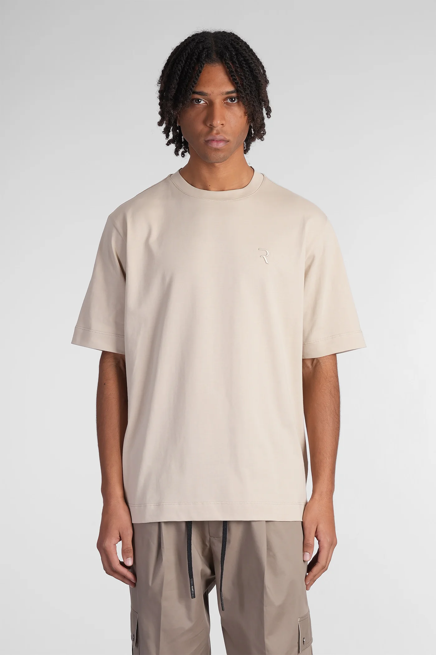 T-Shirt in beige cotton