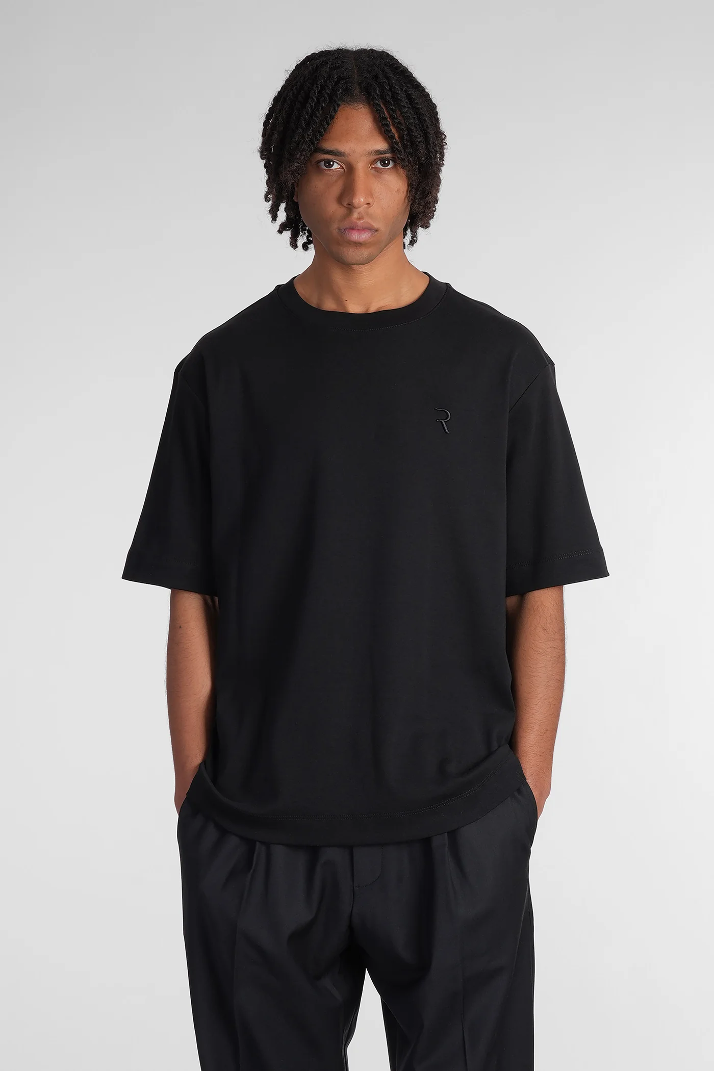 T-Shirt in black cotton