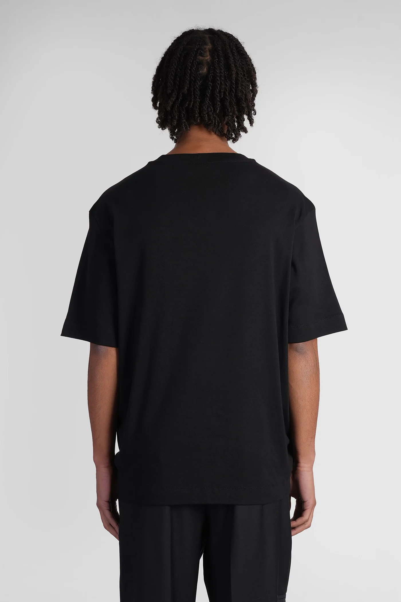 T-Shirt in black cotton - Image 3