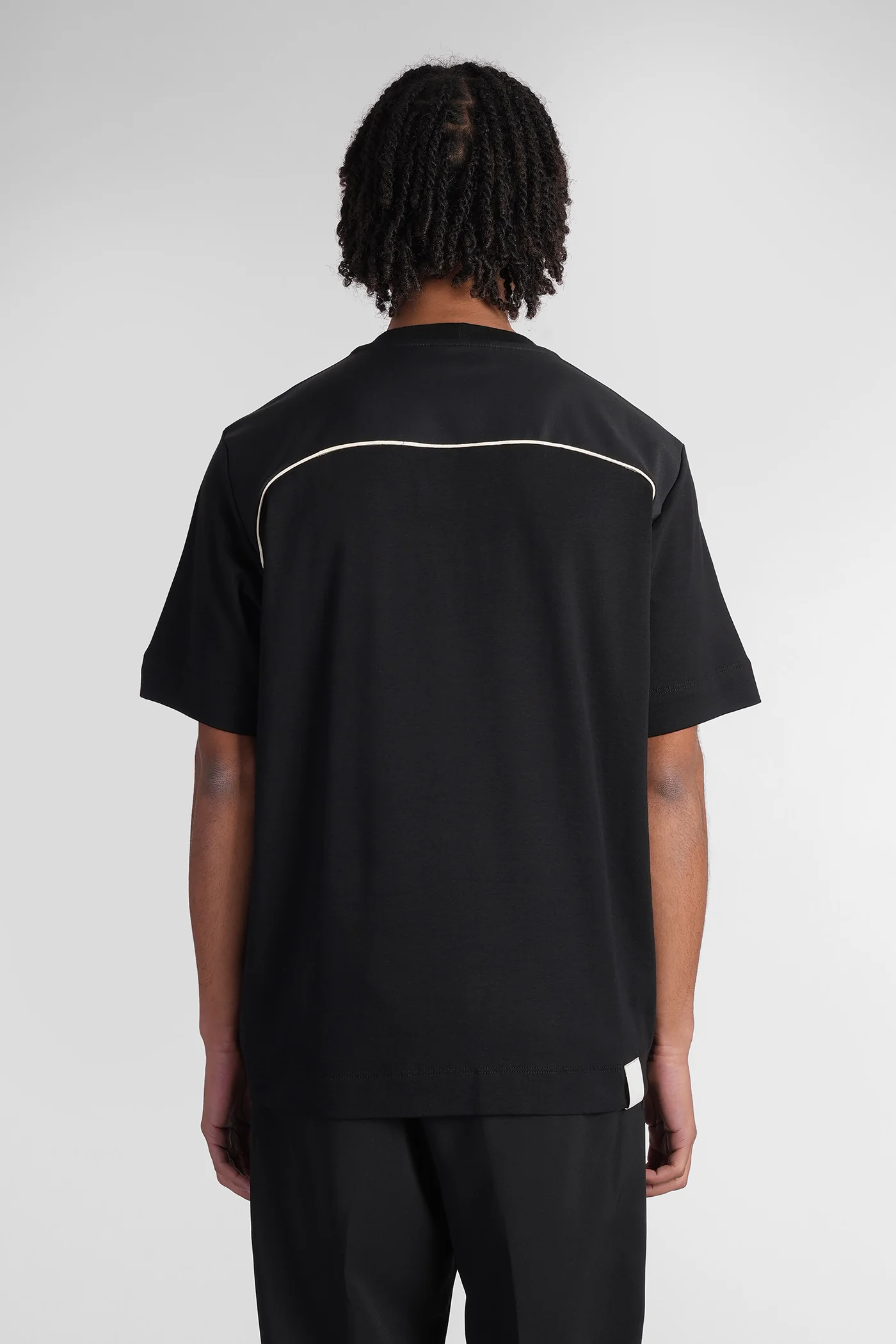 T-Shirt in black cotton - Image 3