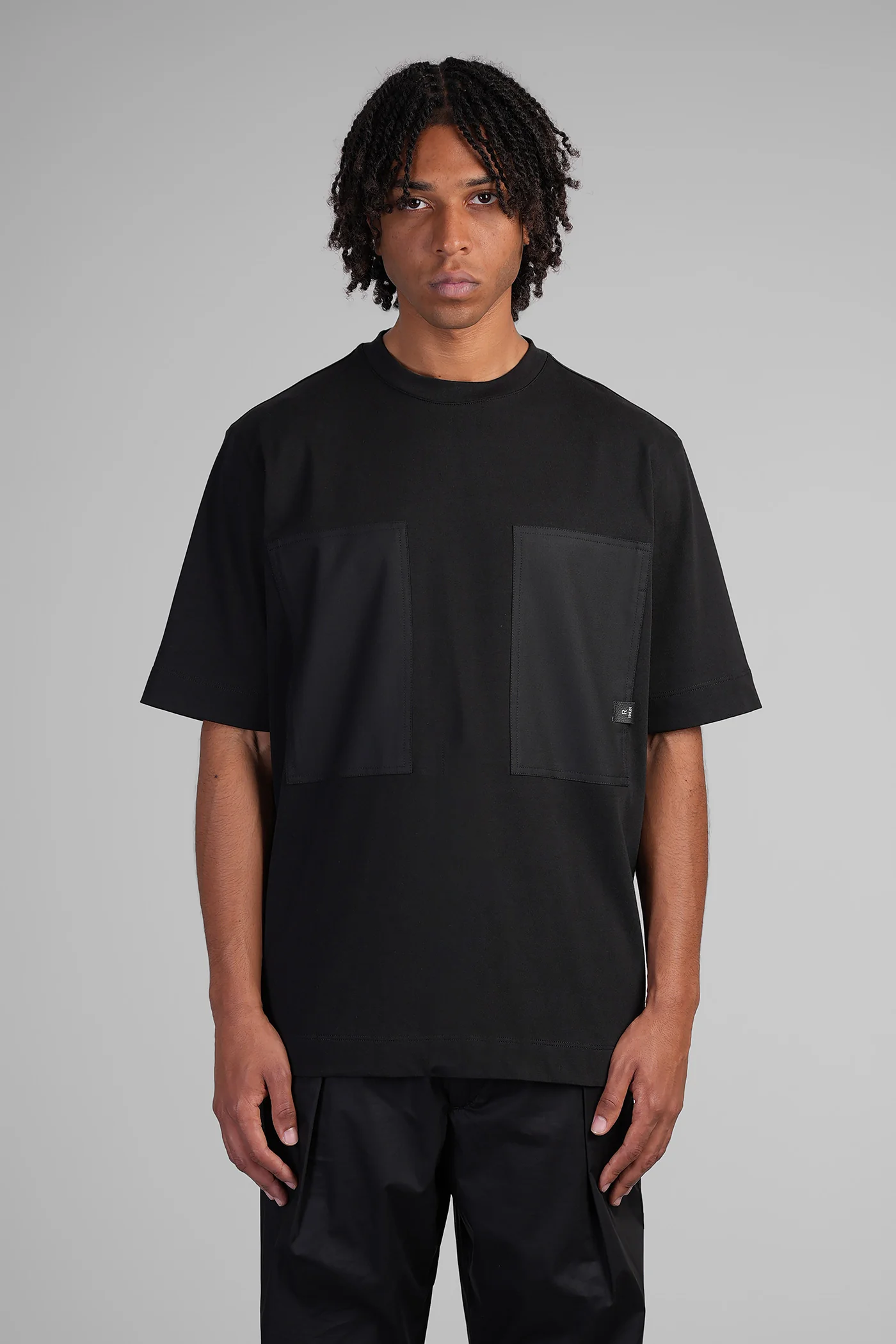 T-Shirt in black cotton