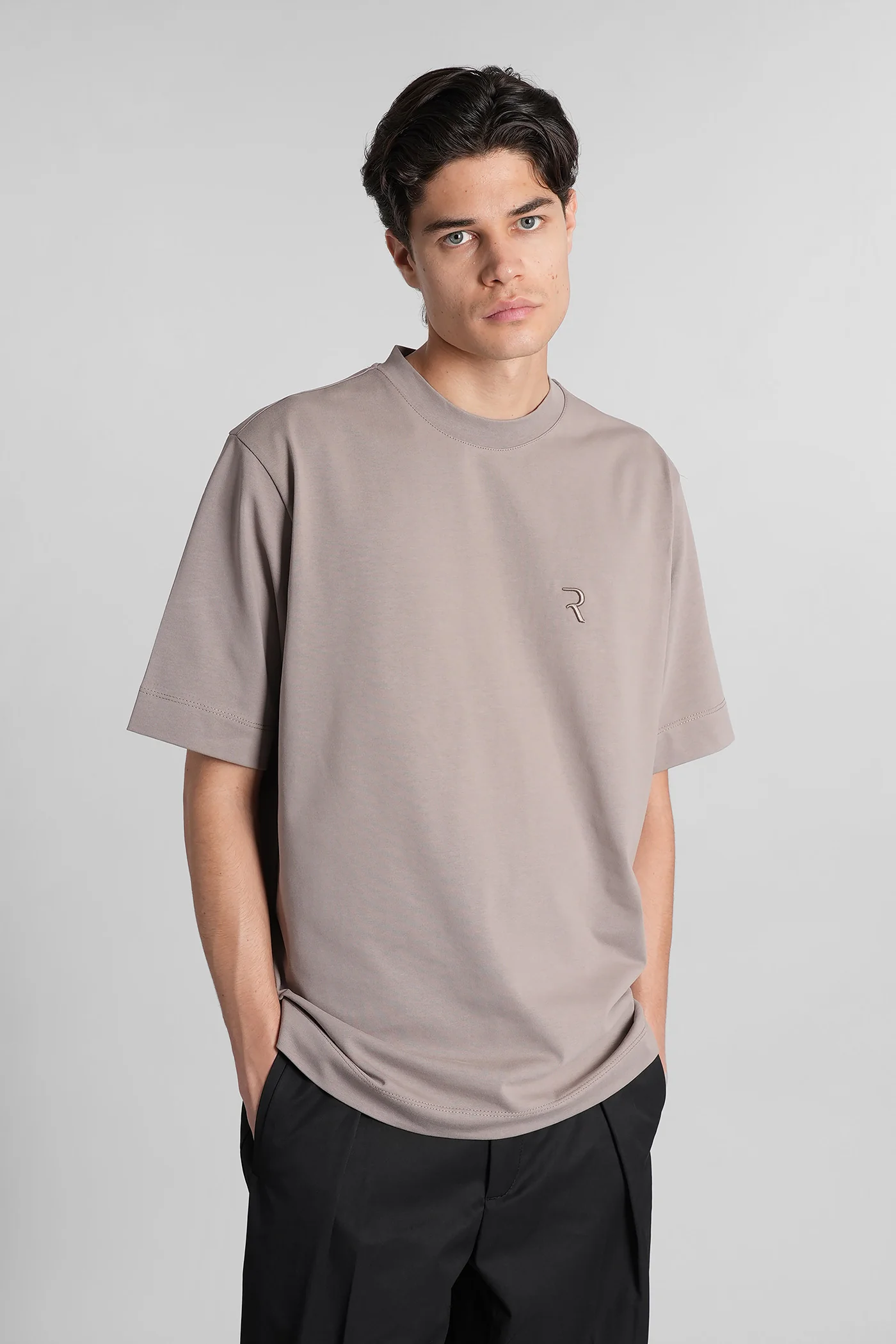 T-Shirt in brown cotton