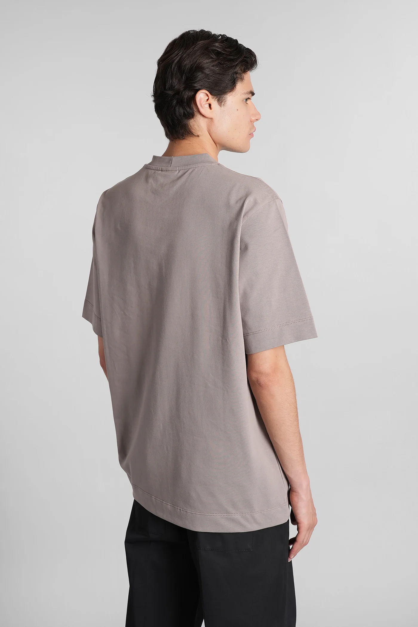 T-Shirt in brown cotton - Image 3