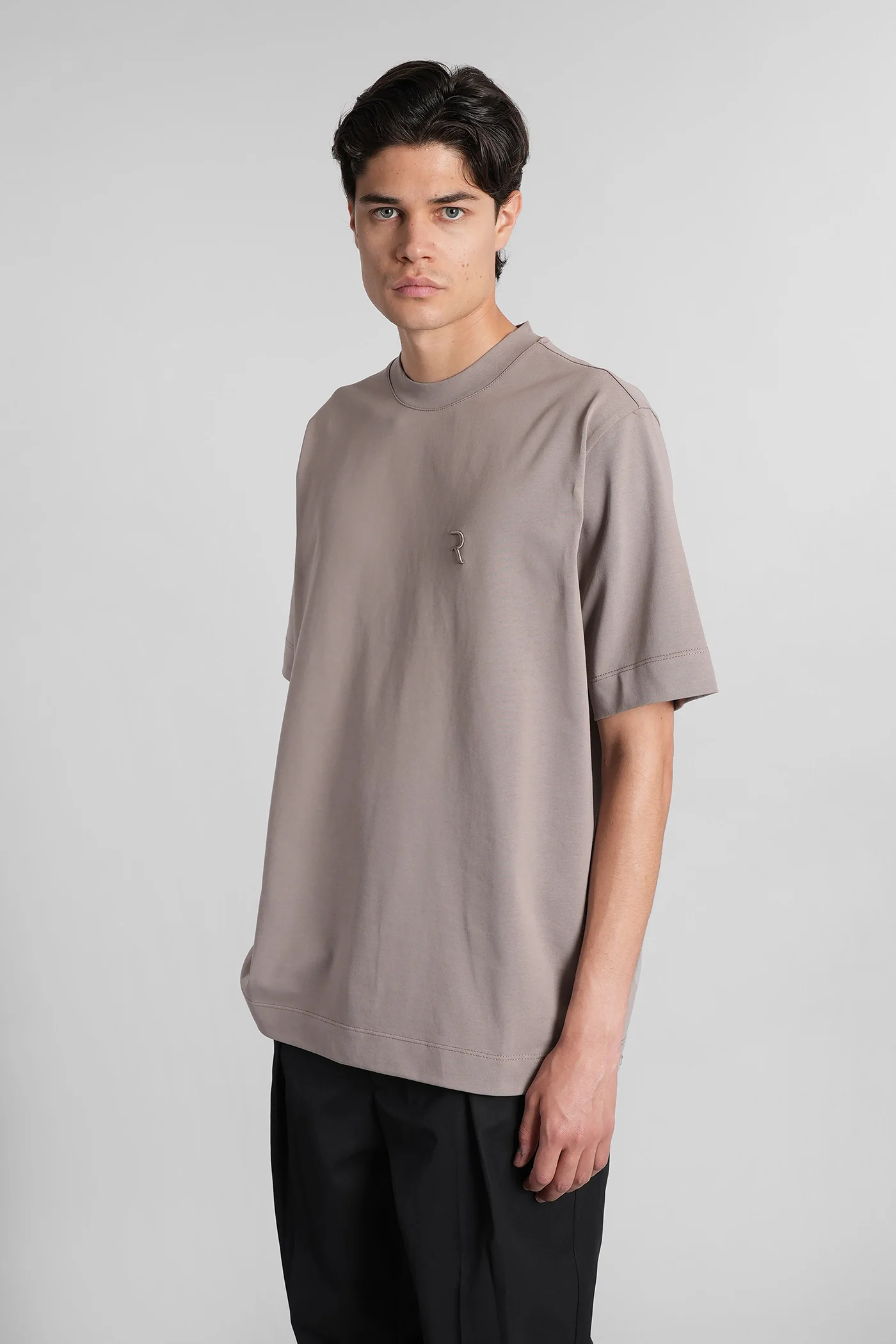 T-Shirt in brown cotton - Image 4