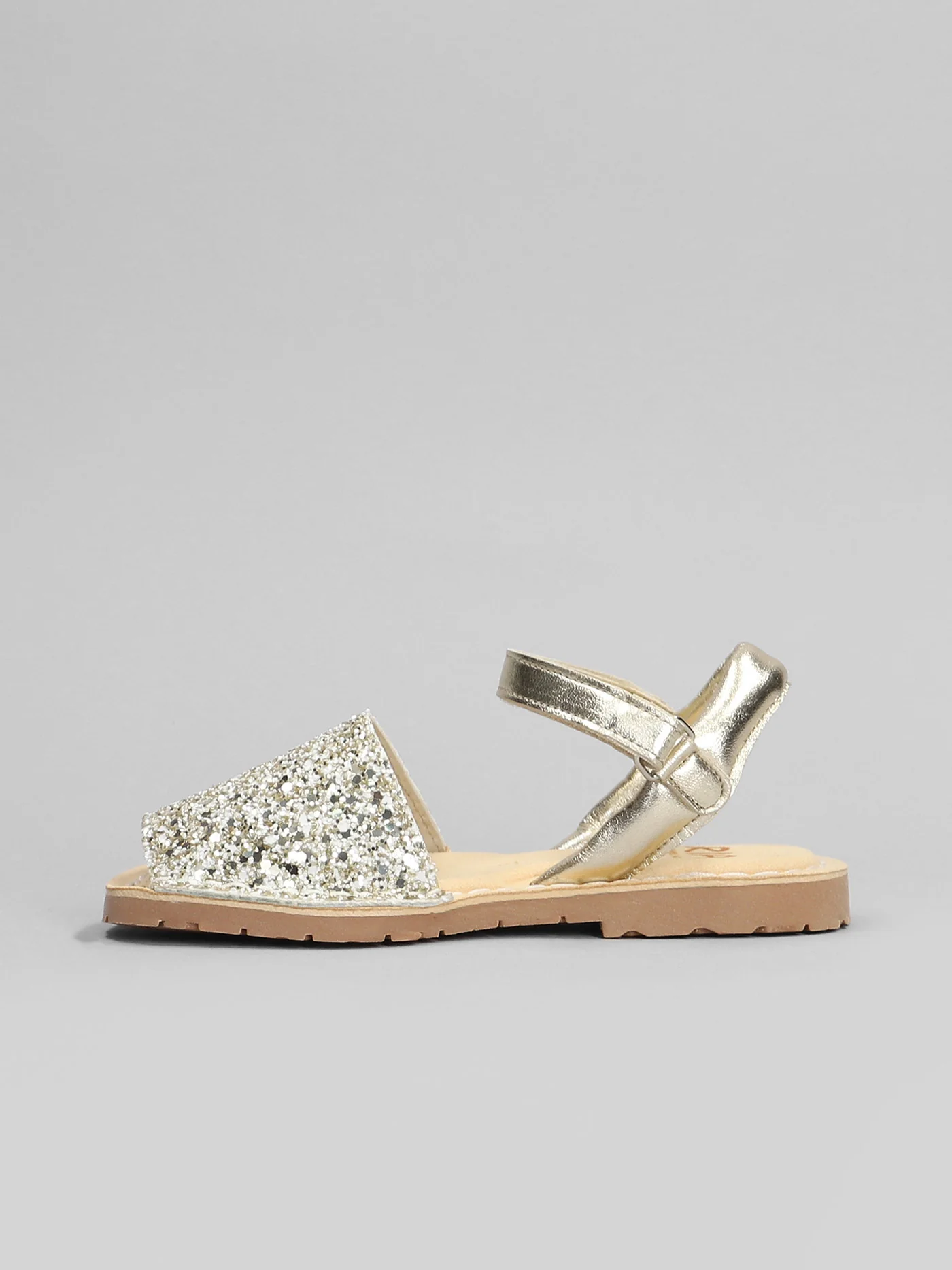 Flats in platinum glitter - Image 3