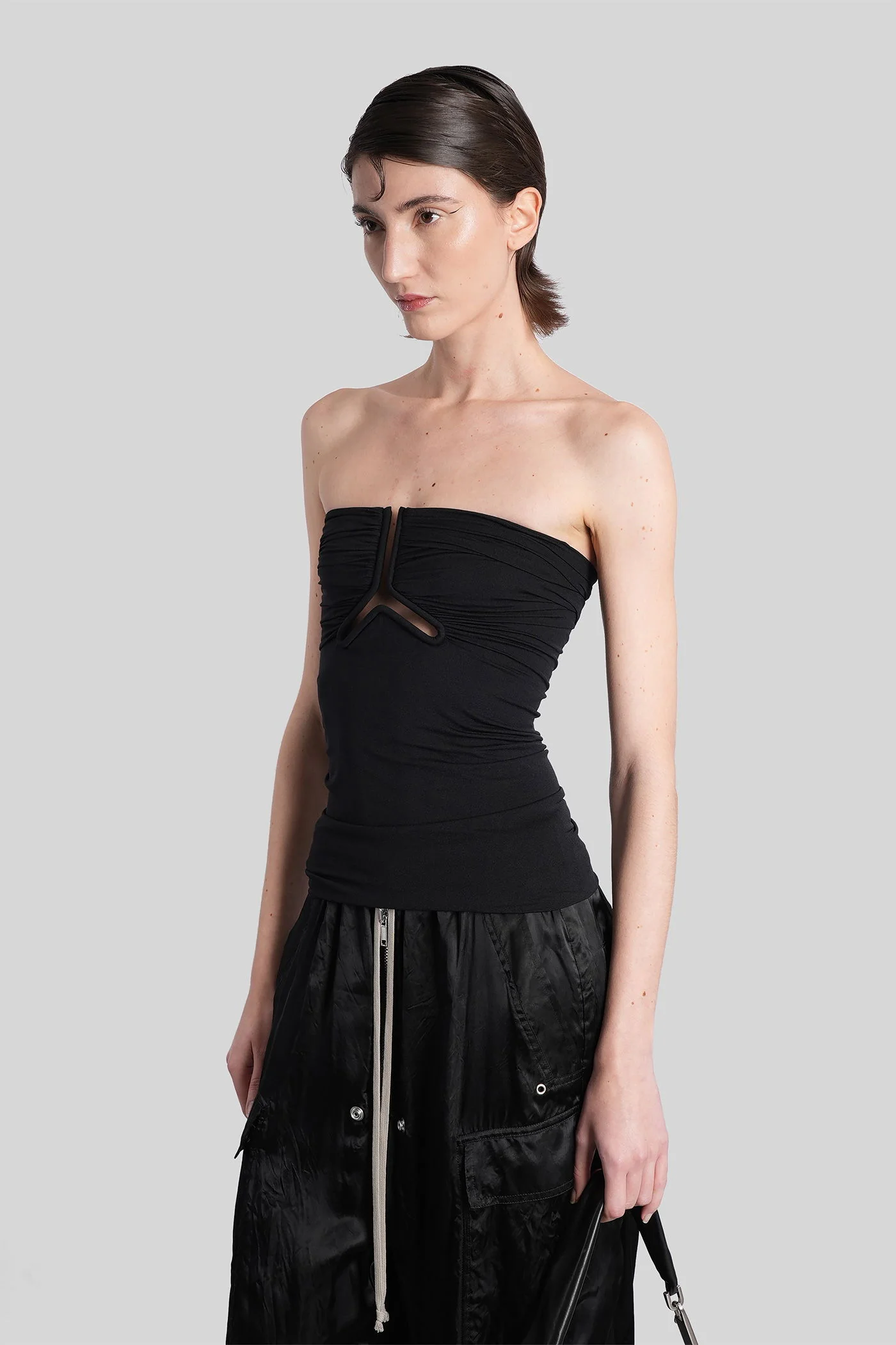 Alannah prong bustie Topwear in black nylon - Image 4