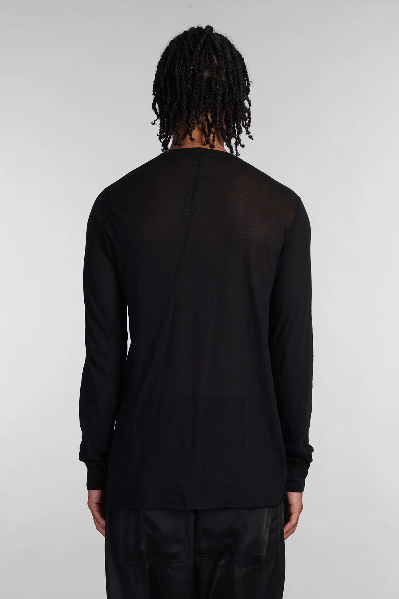 Basic ls t  in black cotton - Image 3