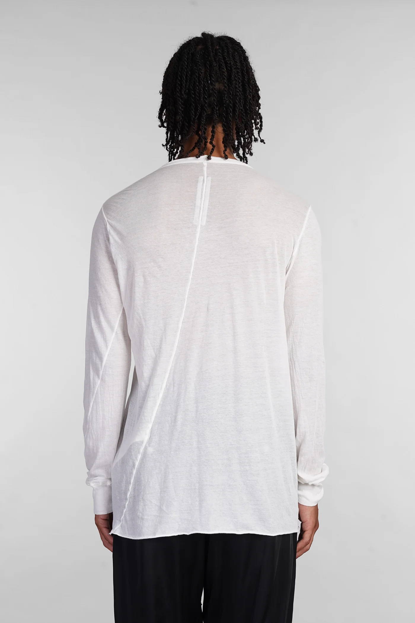 Basic ls t  in white cotton - Image 3
