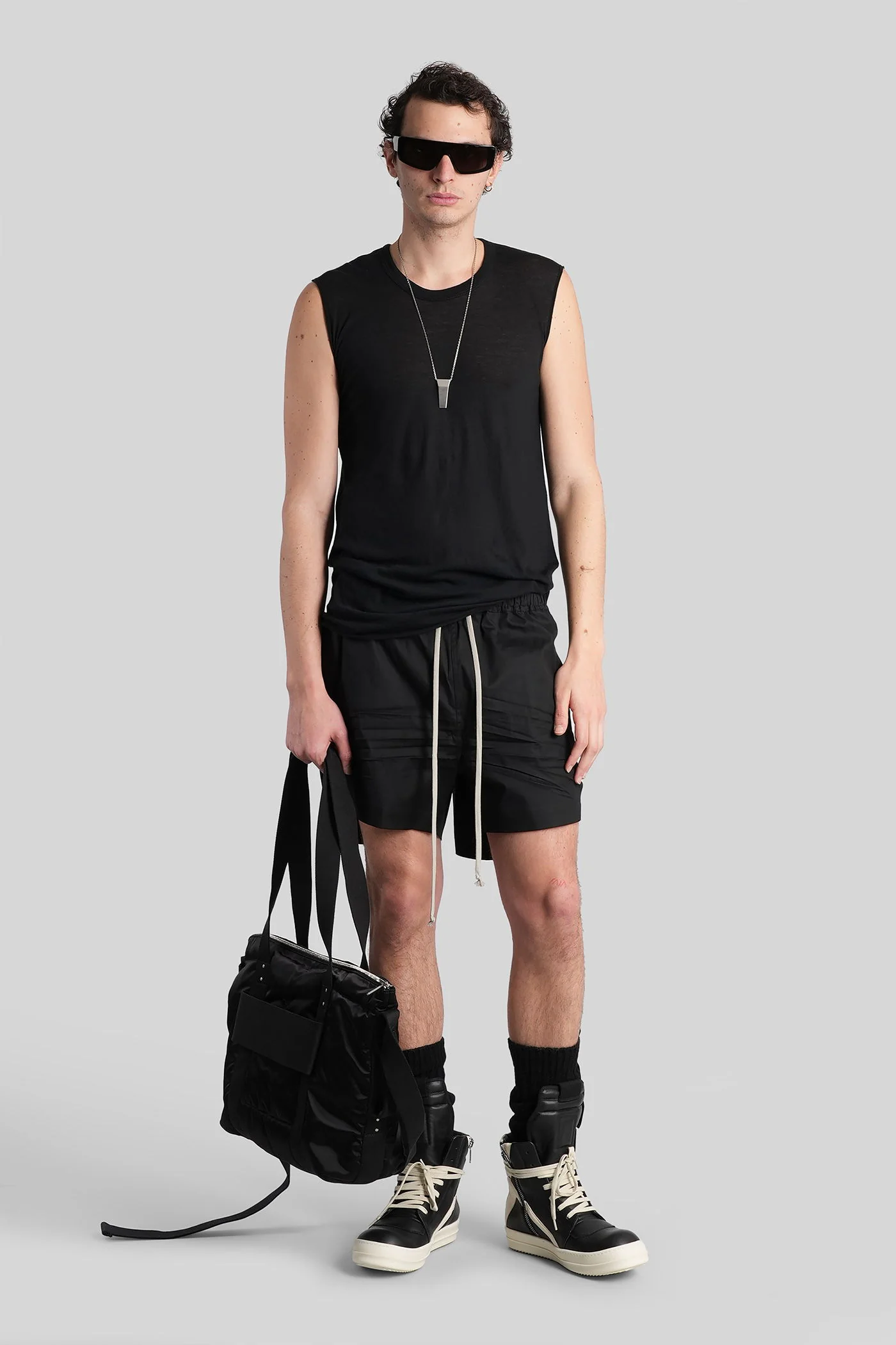 Basic sl t tank Top in black cotton - Image 2