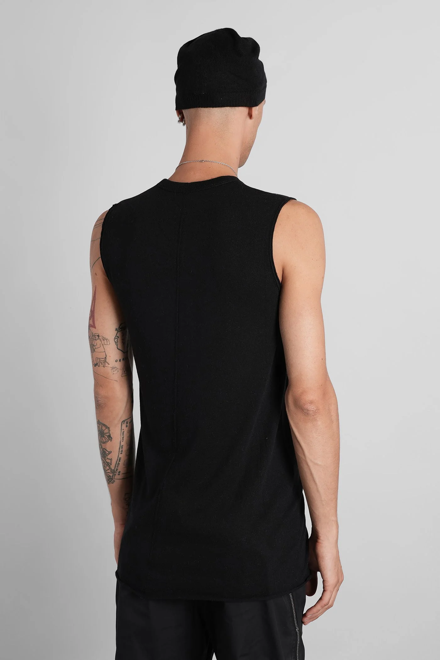 Basic sl t tank Top in black viscose - Image 3