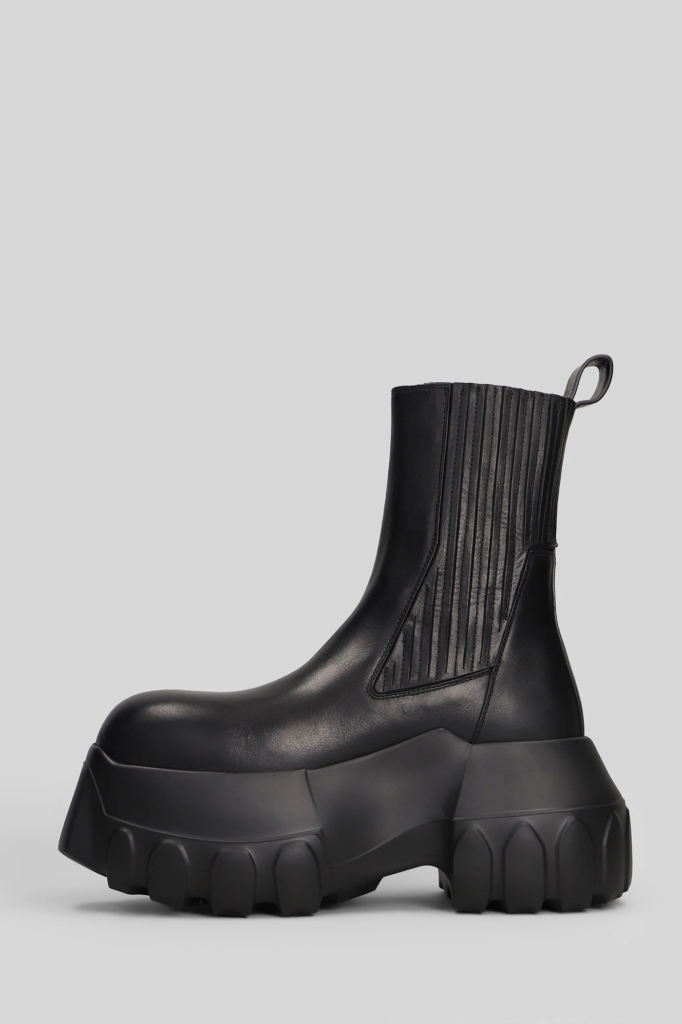 Beatle mega tractor High heels Ankle boots in black leather - Image 3
