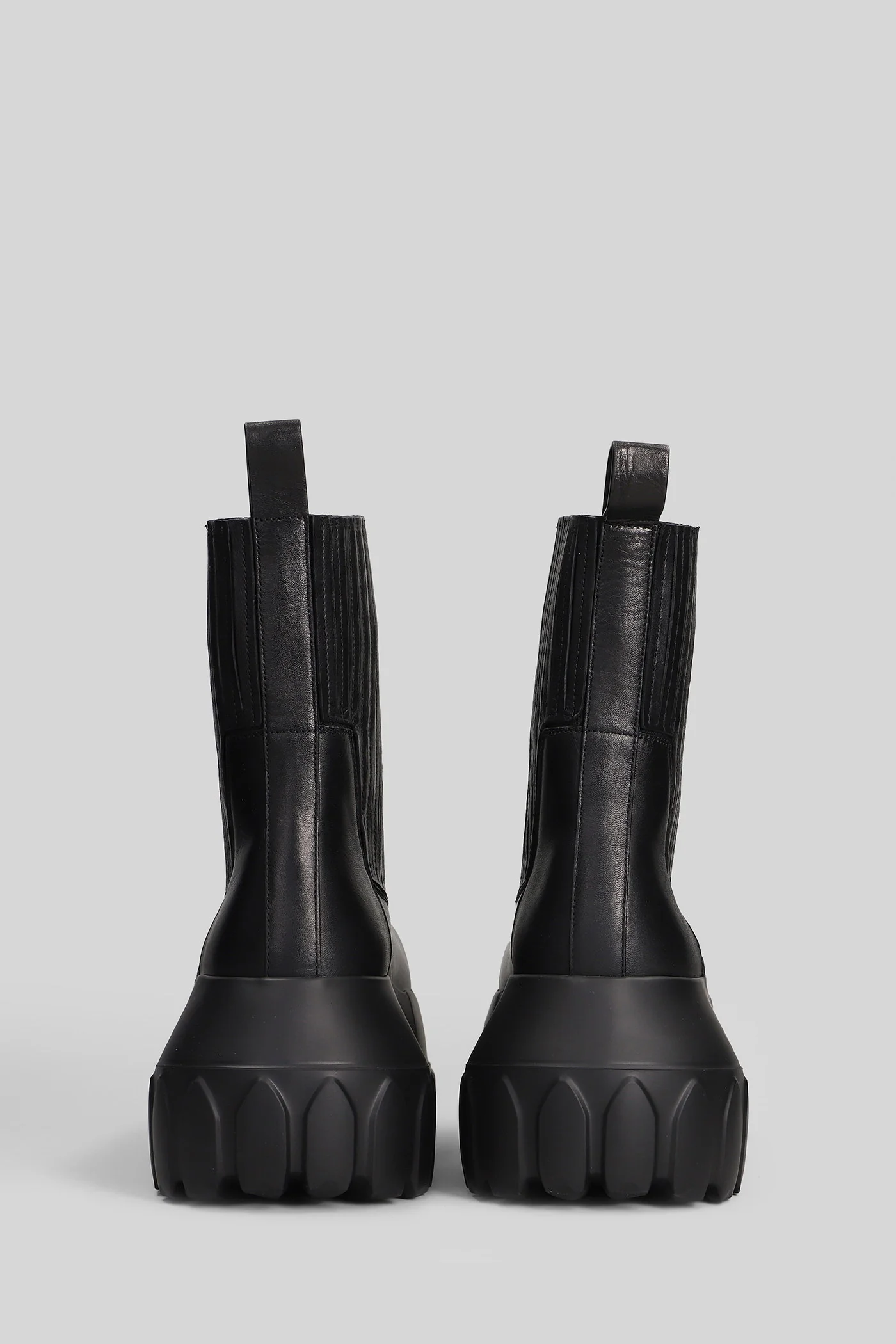 Beatle mega tractor High heels Ankle boots in black leather - Image 4