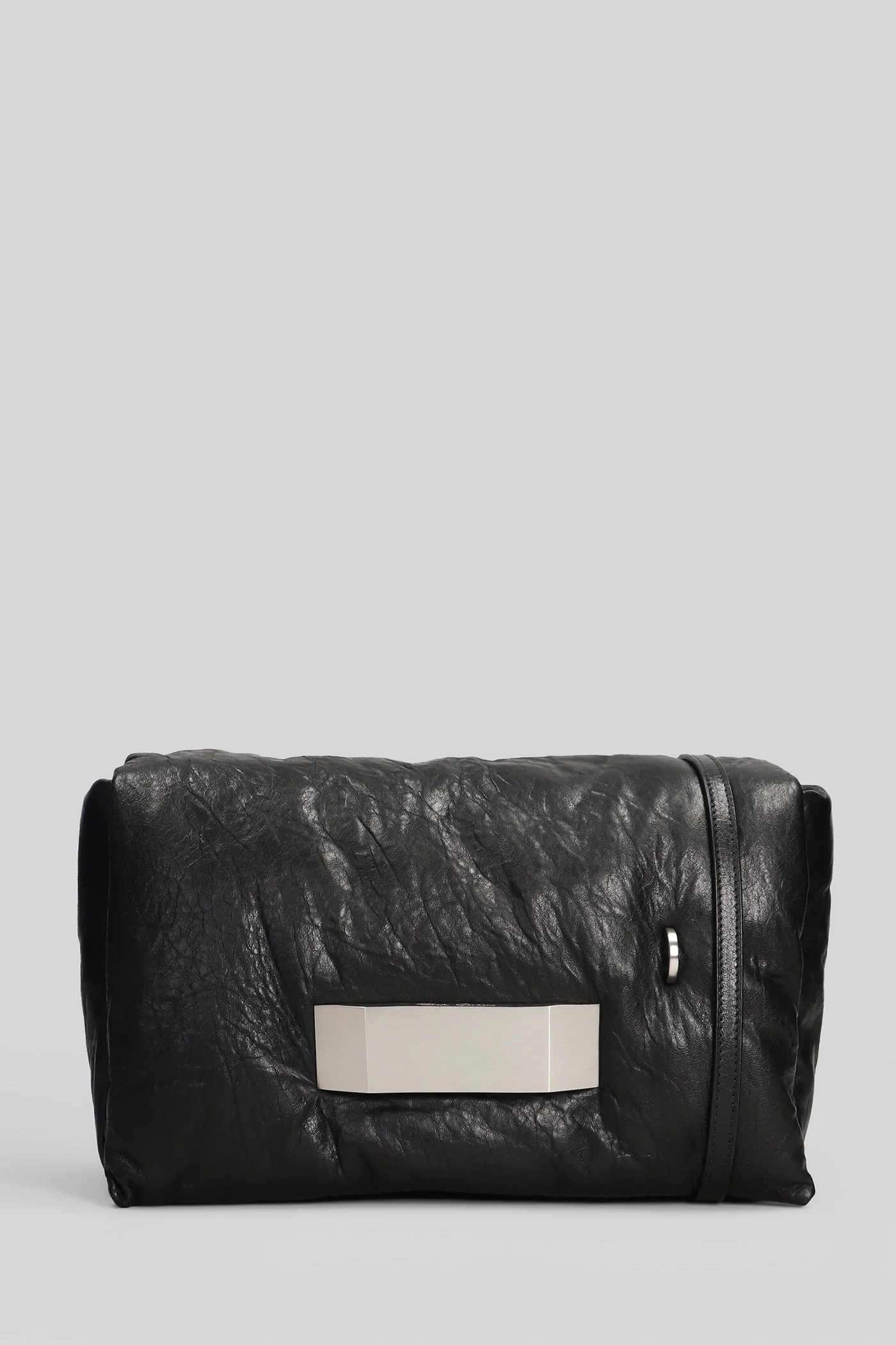 Big pillow griffin Shoulder bag in black leather