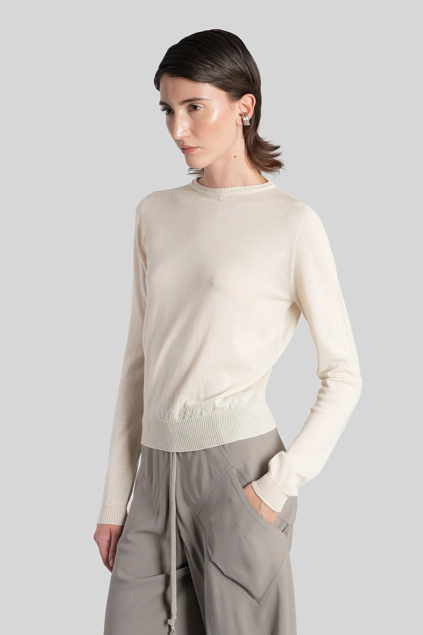 Biker level Knitwear in beige wool - Image 4