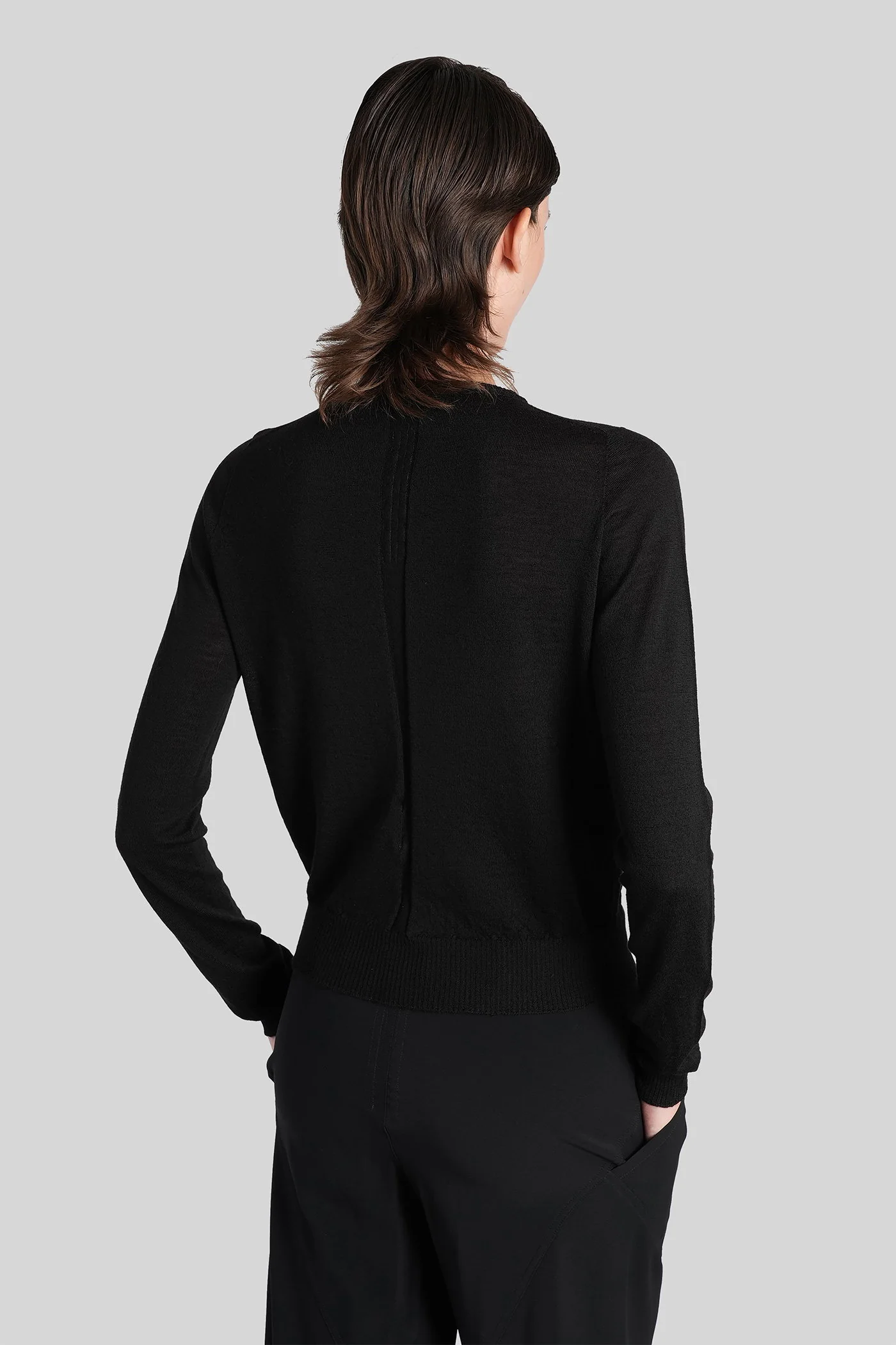 Biker level Knitwear in black wool - Image 3
