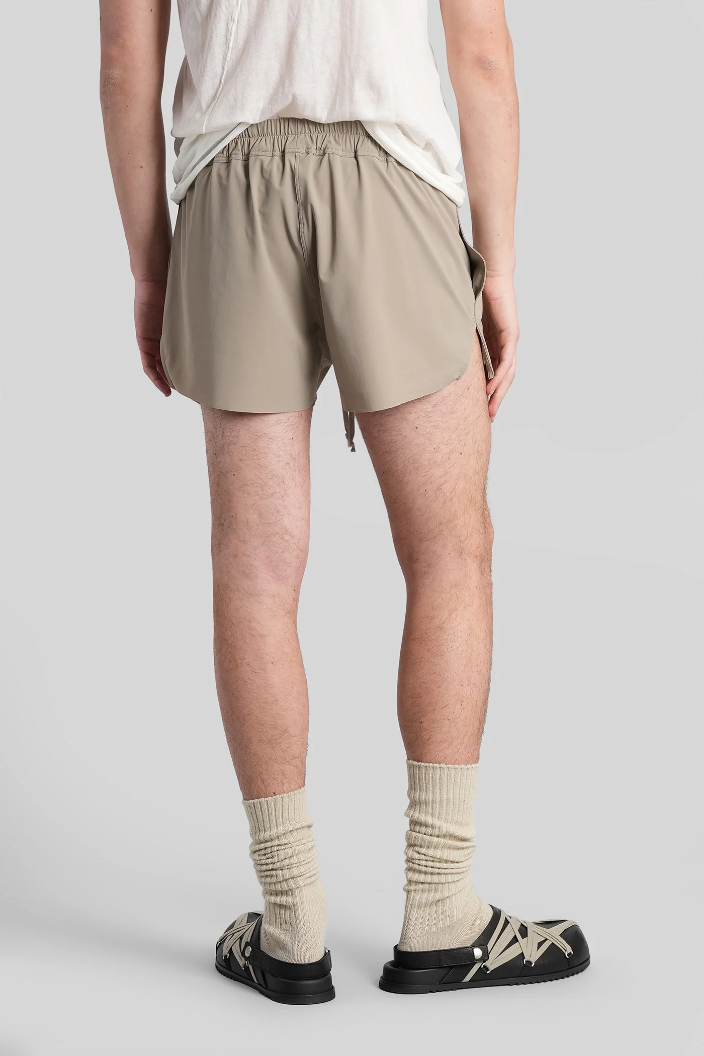 Boxer swimmer Beachwear in taupe polyamide - Image 3