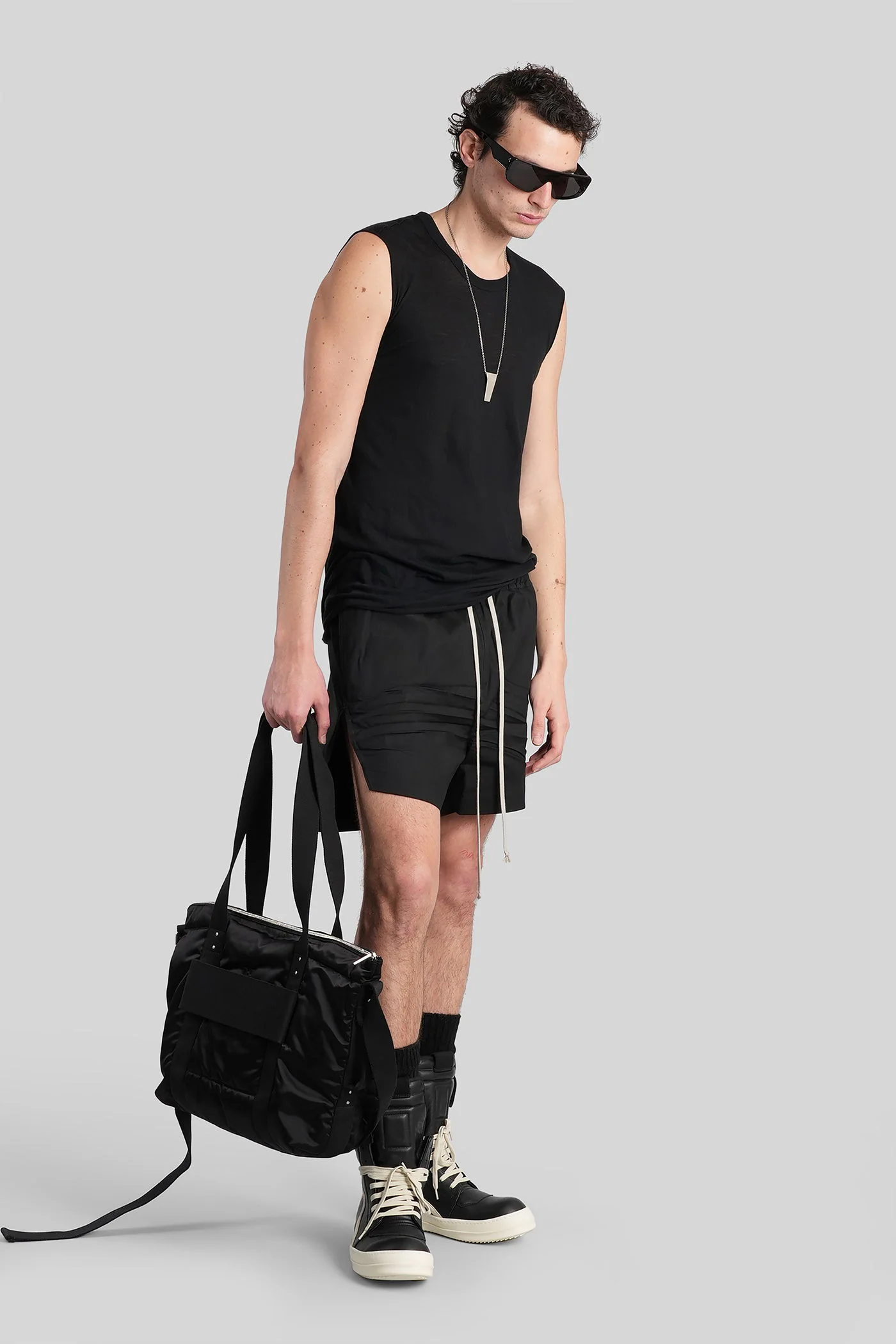 Boxers Shorts in black cotton - Image 2