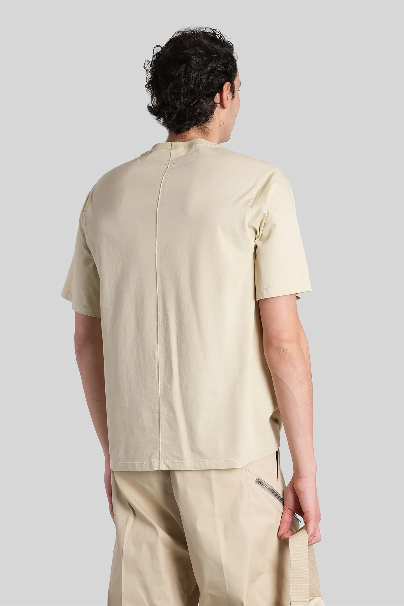 Brad t T-Shirt in beige cotton - Image 3
