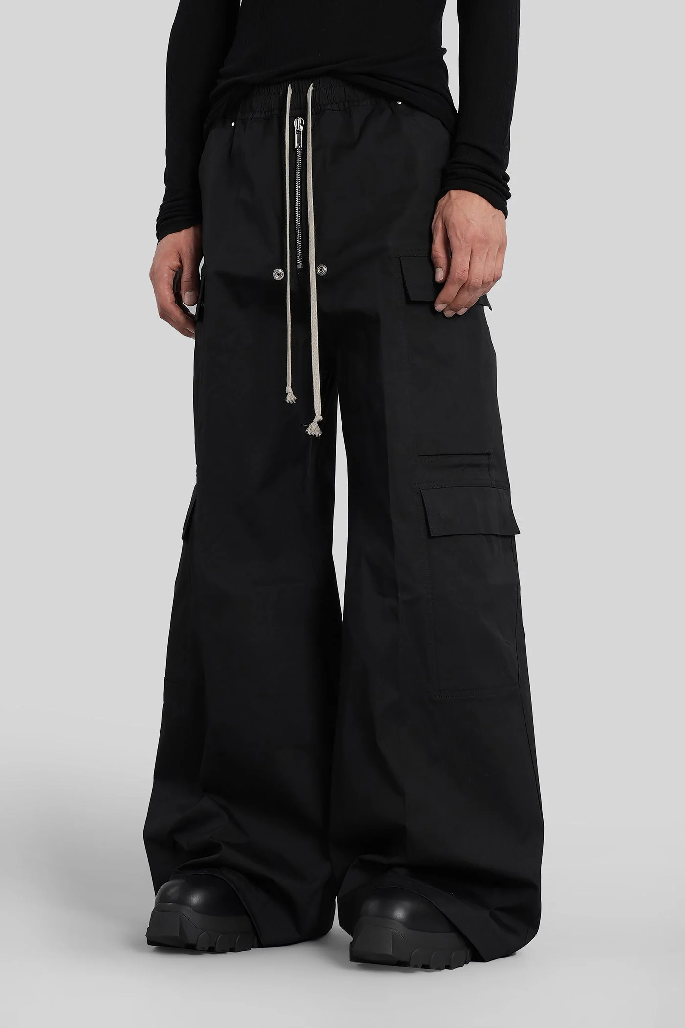 Cargobelas Pants in black cotton - Image 4