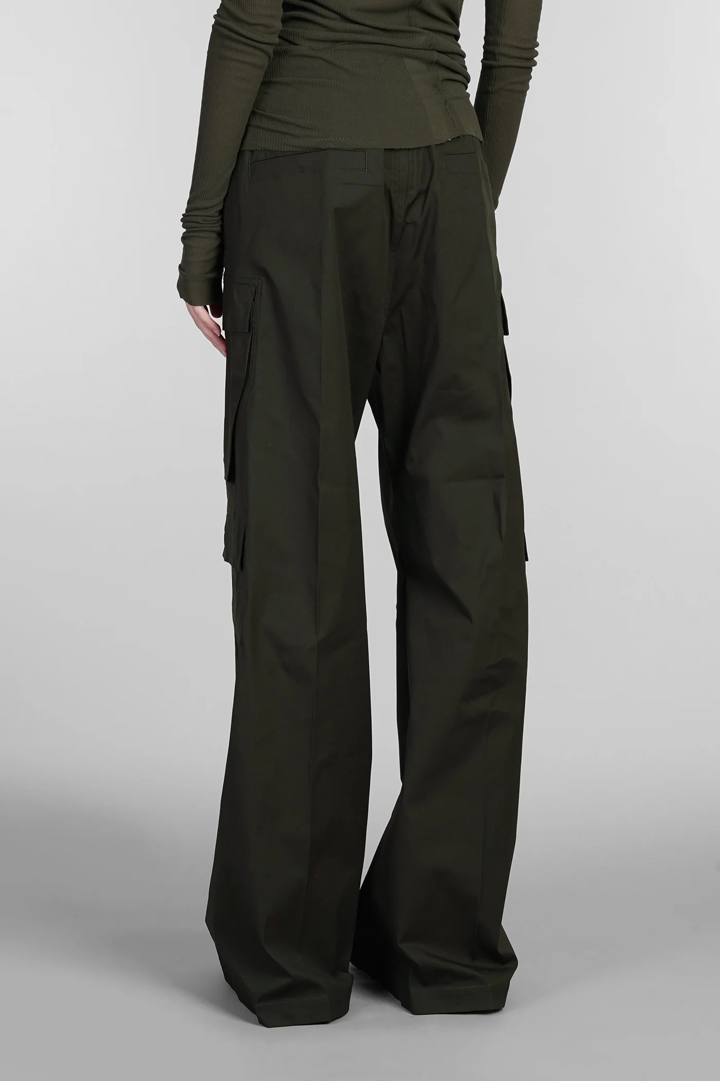 Cargobelas Pants in green cotton - Image 3