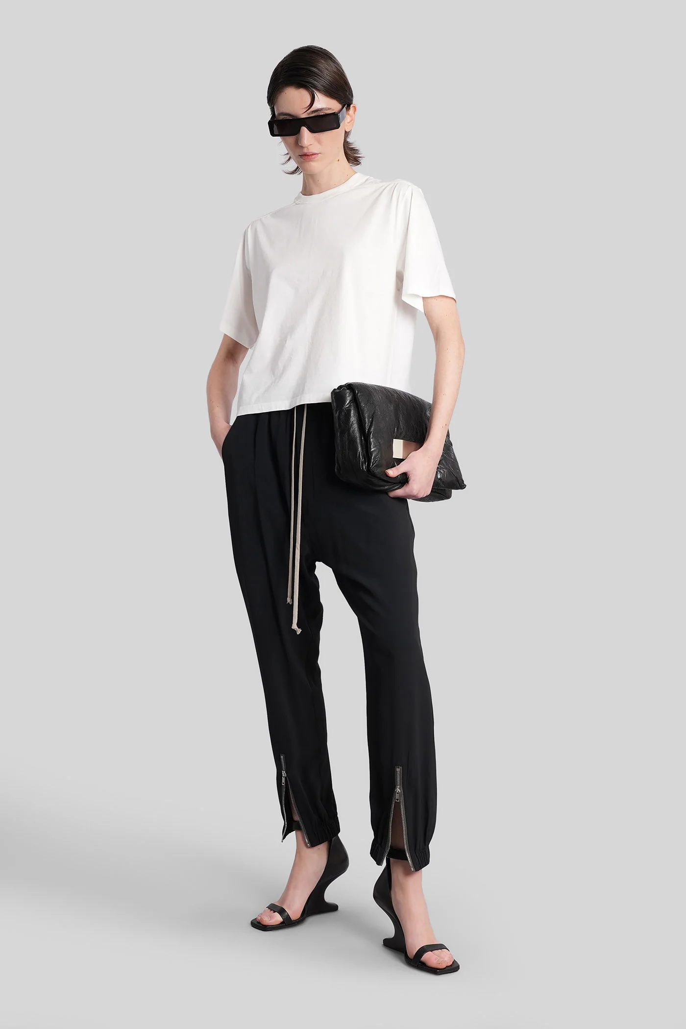 Cropped brad t T-Shirt in white cotton - Image 2
