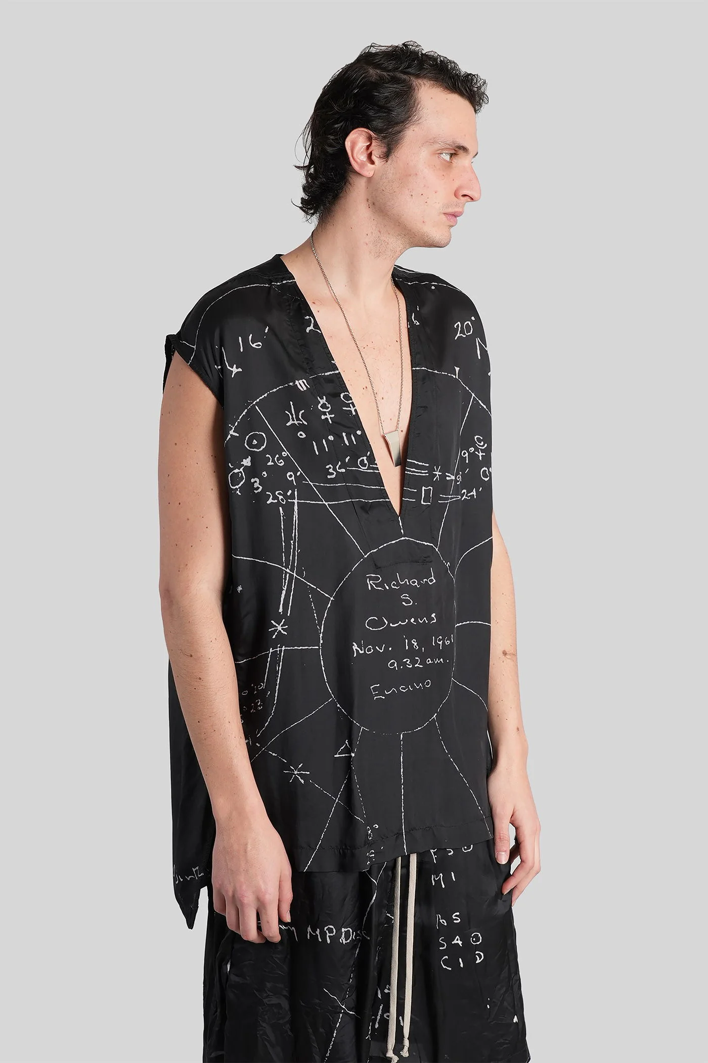 Cropped flightsuit tank Top in black viscose - Image 4
