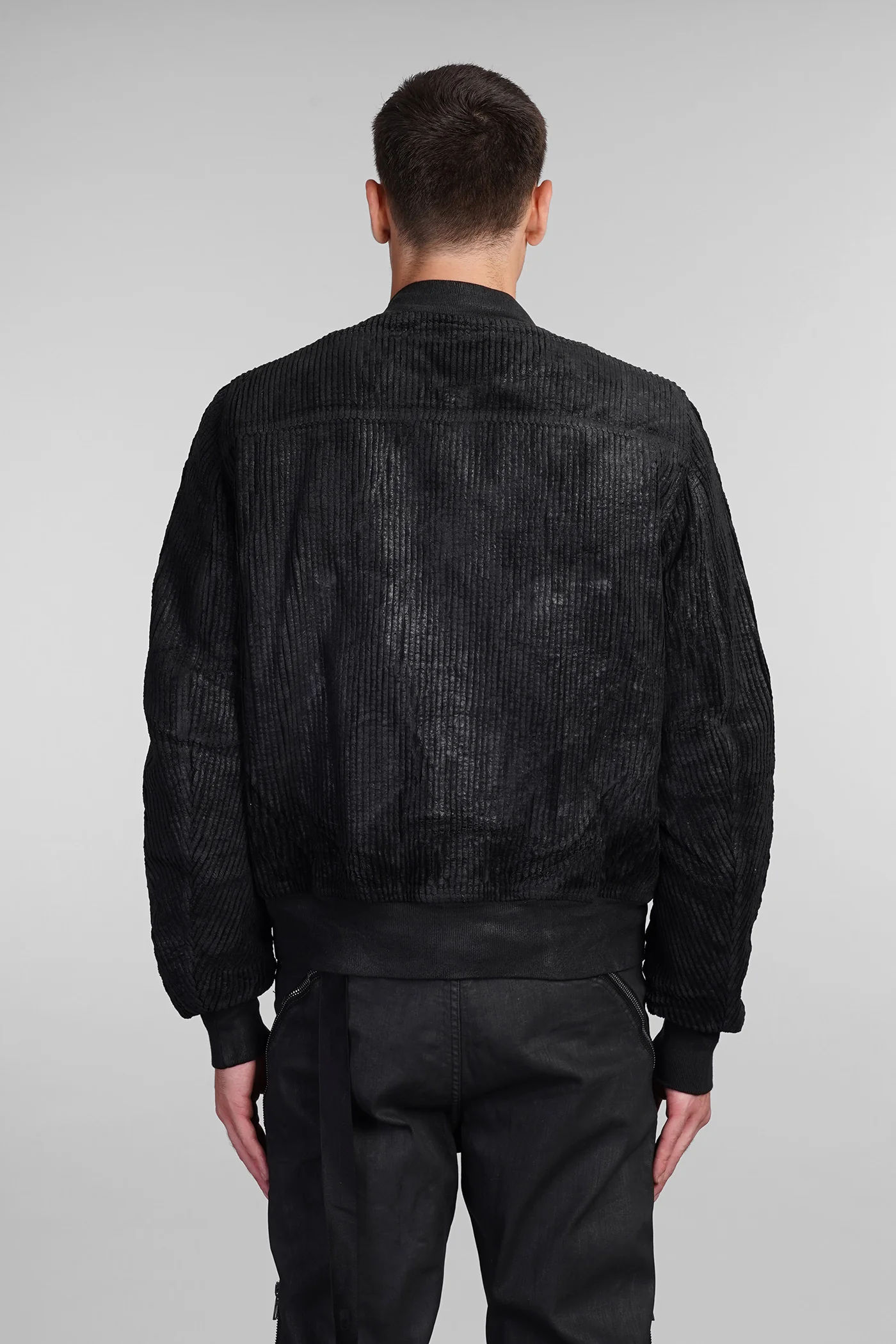 Bauhaus flight Bomber Jacket in black cotton - Image 3