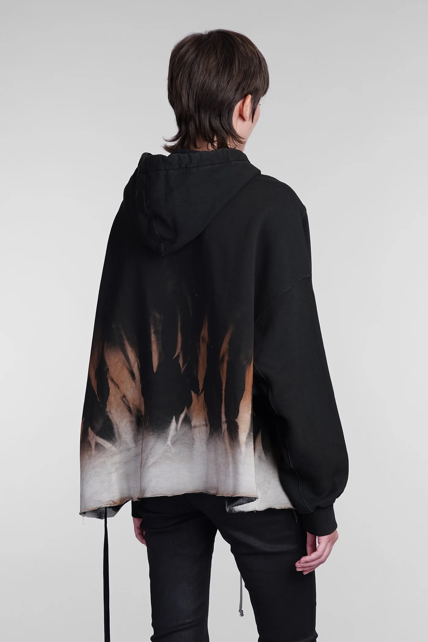 Crater hoodie Sweatshirt in black cotton - Image 3