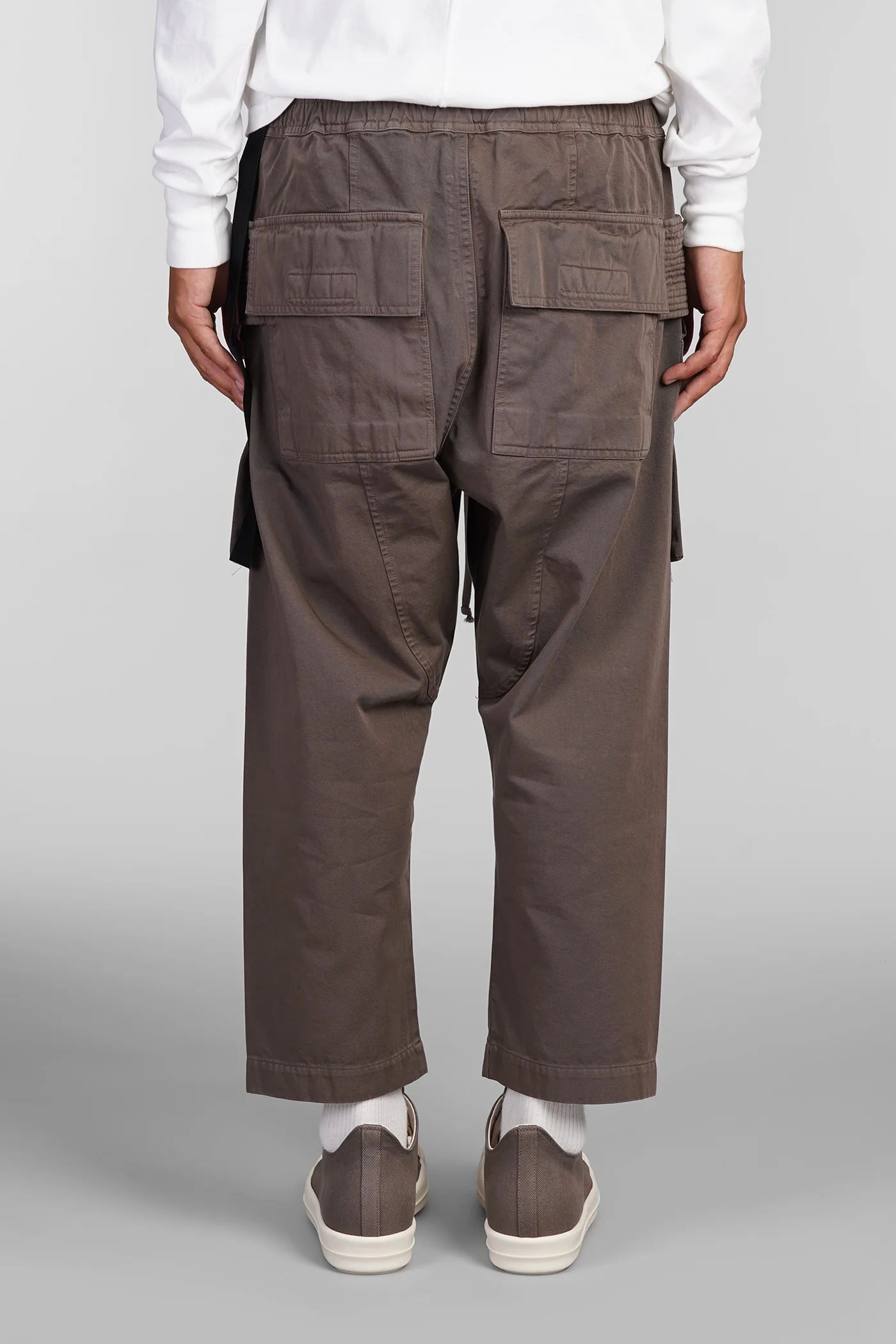 Creatch cargo crop d Pants in brown cotton - Image 3