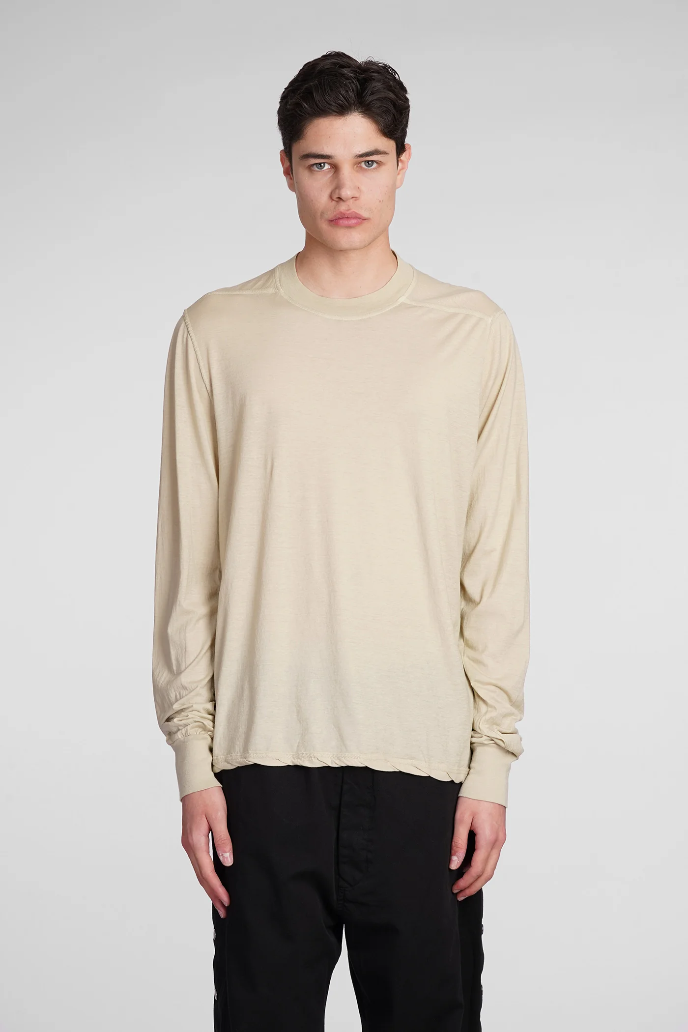 Crewneck sweat T-Shirt in grey cotton