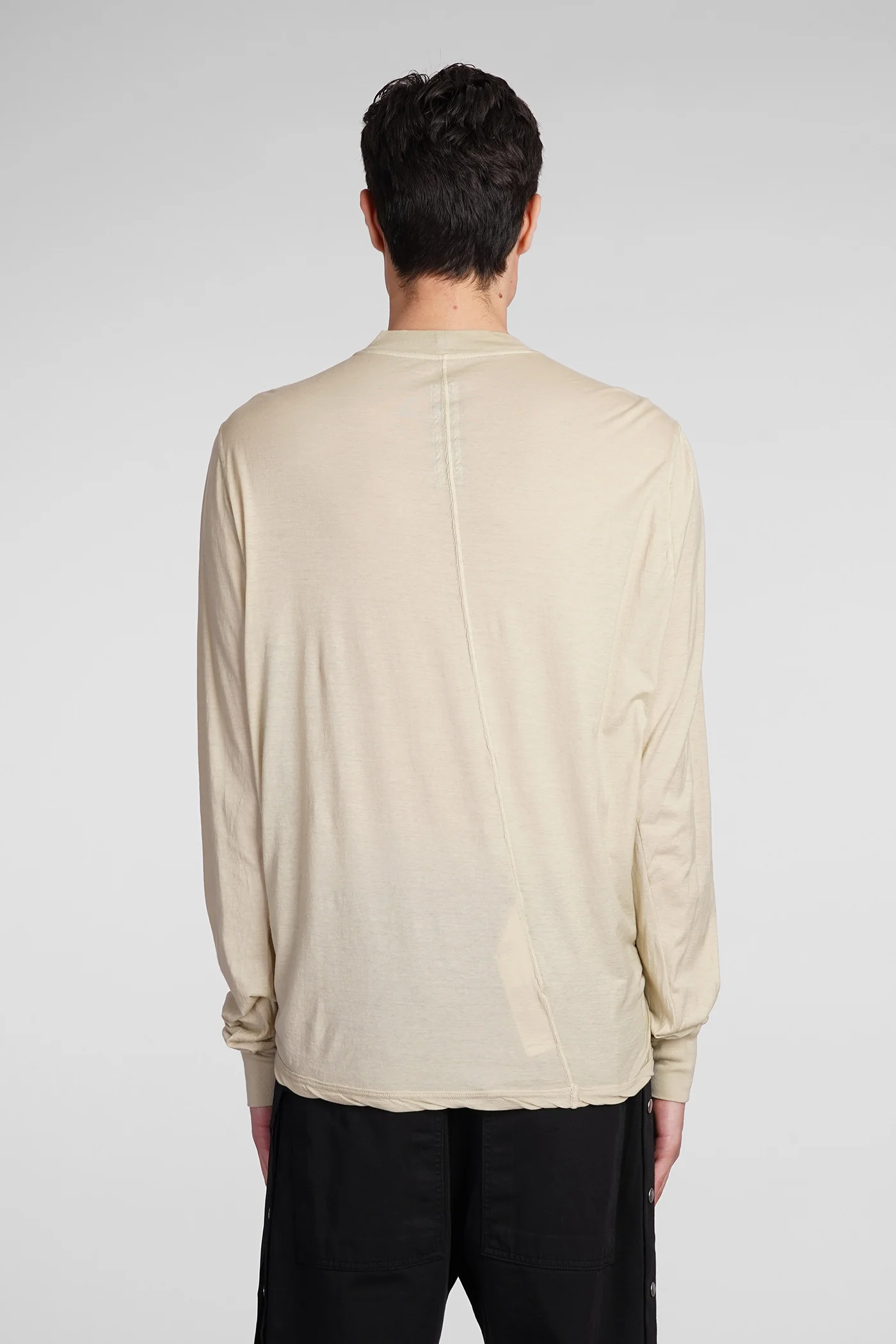 Crewneck sweat T-Shirt in grey cotton - Image 3