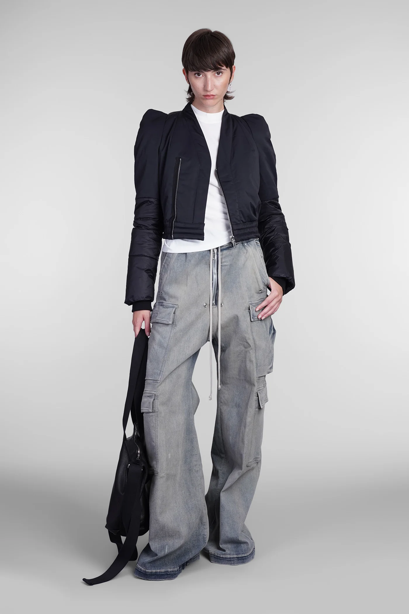 Double cargo jumbo Jeans in blue cotton - Image 2