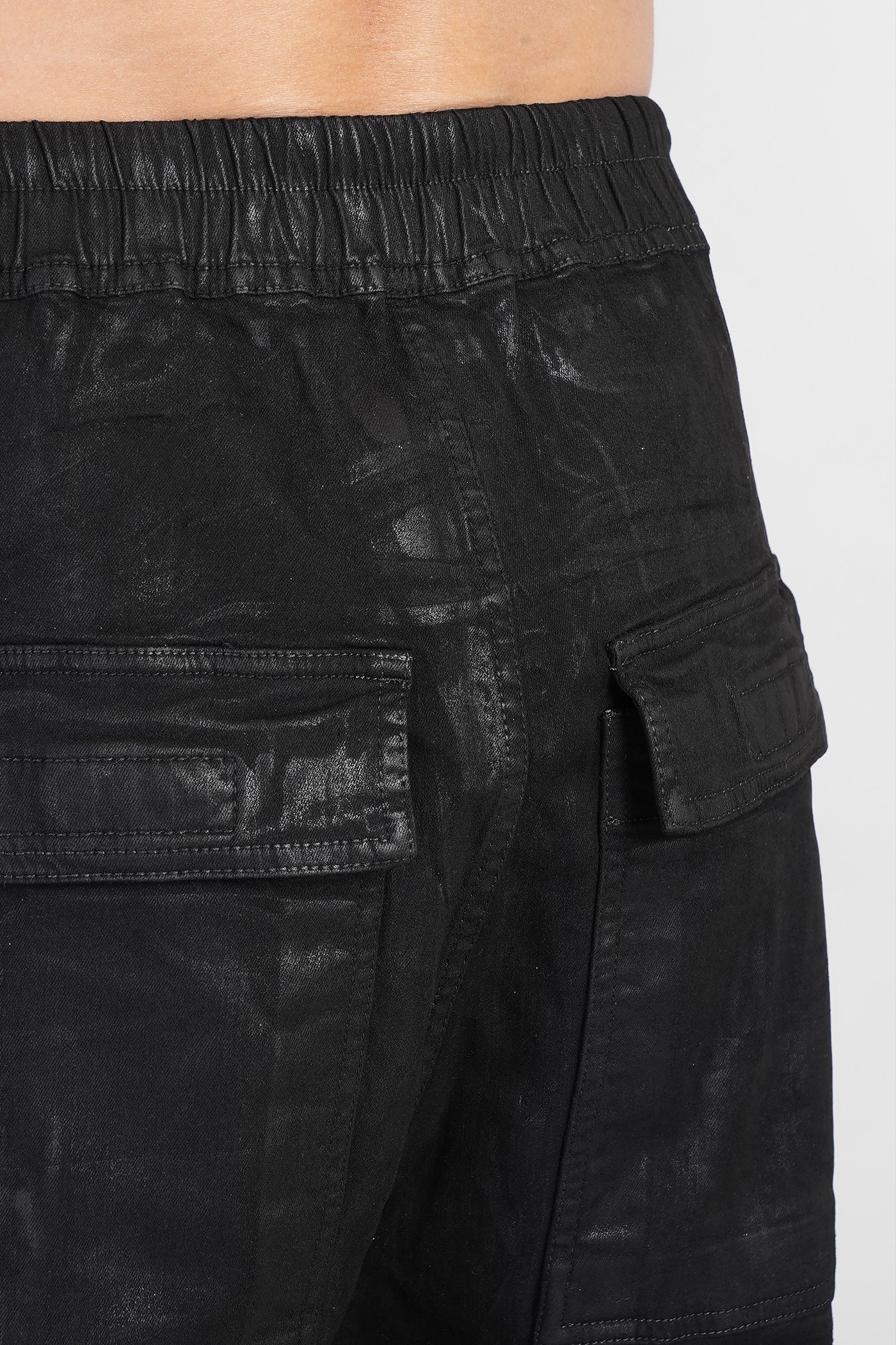 Double cargo jumbo Pants in black cotton - Image 5