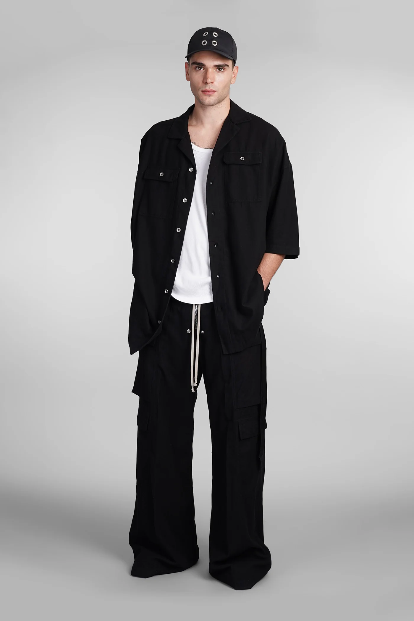 Double jumbo belas Pants in black cotton - Image 2