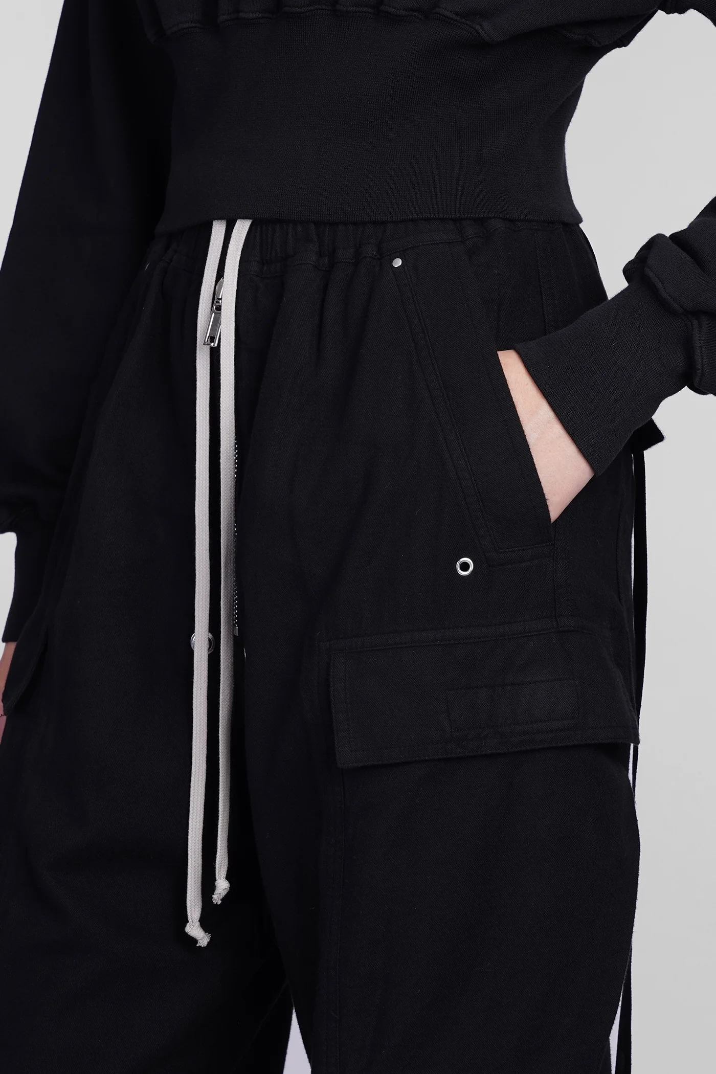 Double jumbo belas Pants in black cotton - Image 5