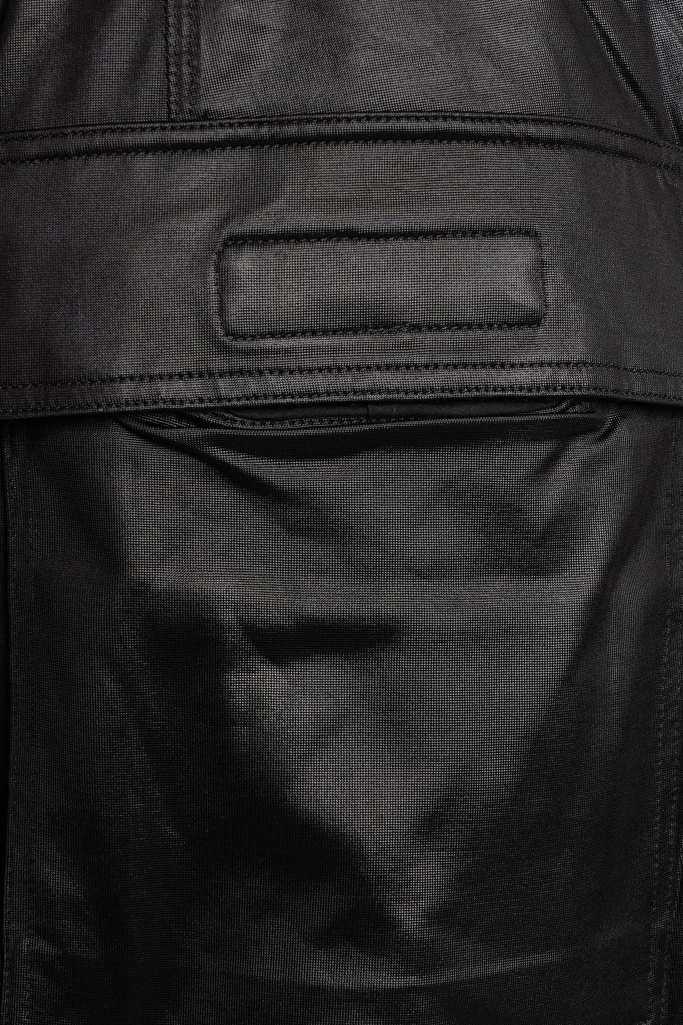 Drawstring pods Shorts in black acetate - Image 5