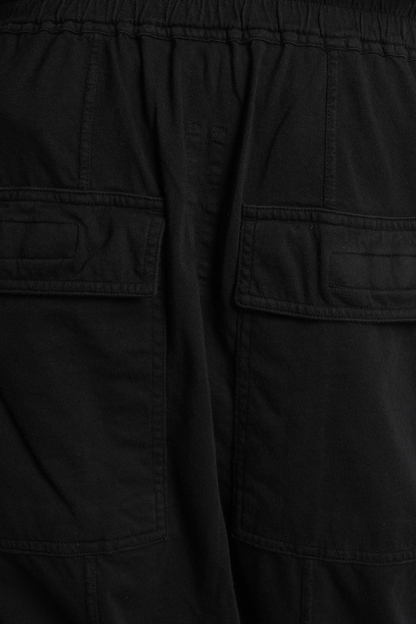 Drawstring pods Shorts in black cotton - Image 5