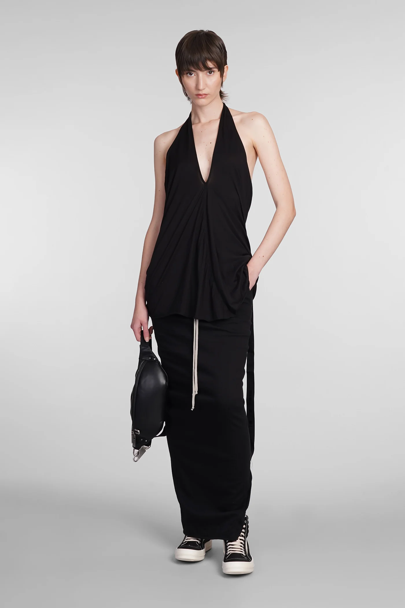 Halter t Topwear in black cotton - Image 2