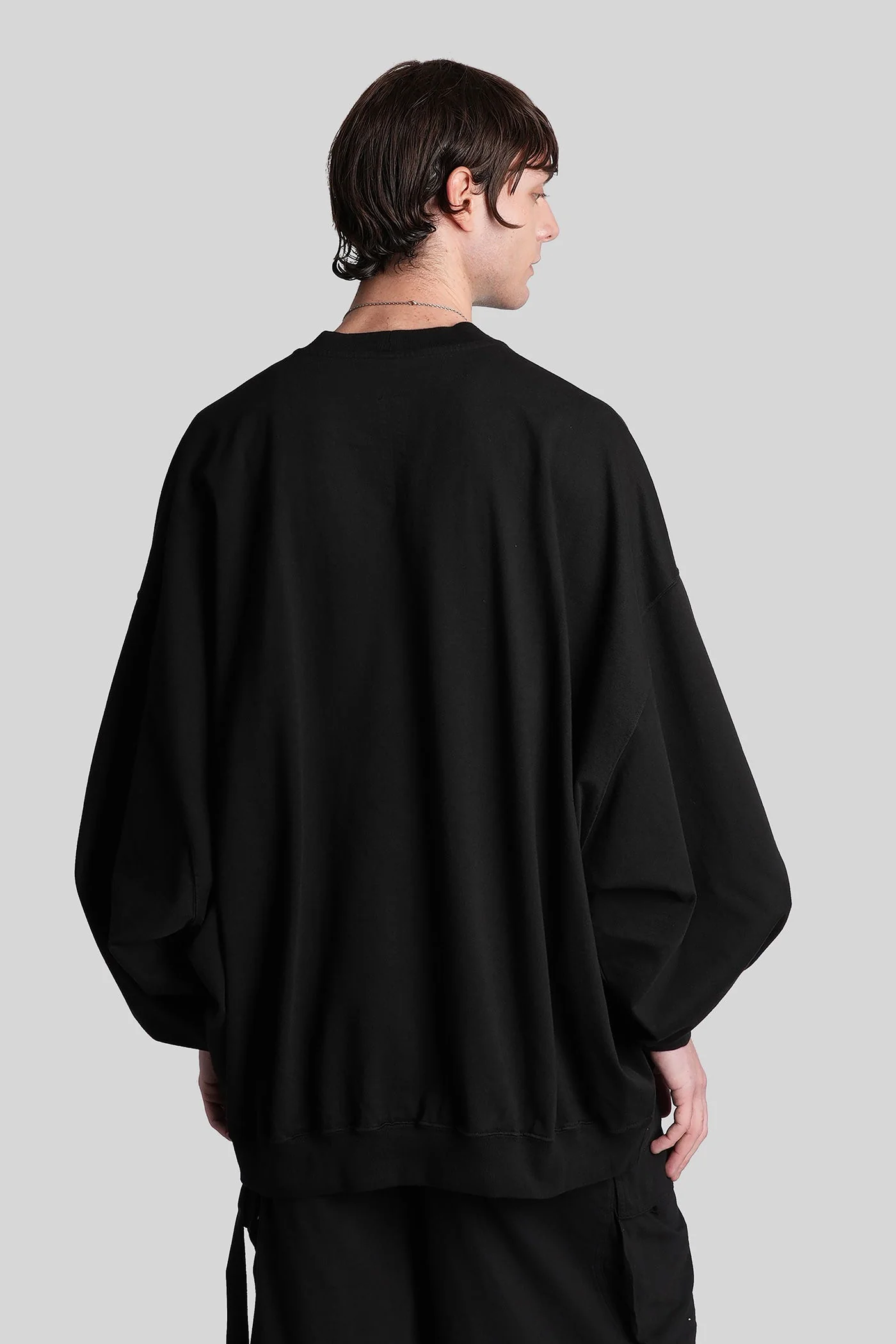 Hun crewneck Sweatshirt in black cotton - Image 3