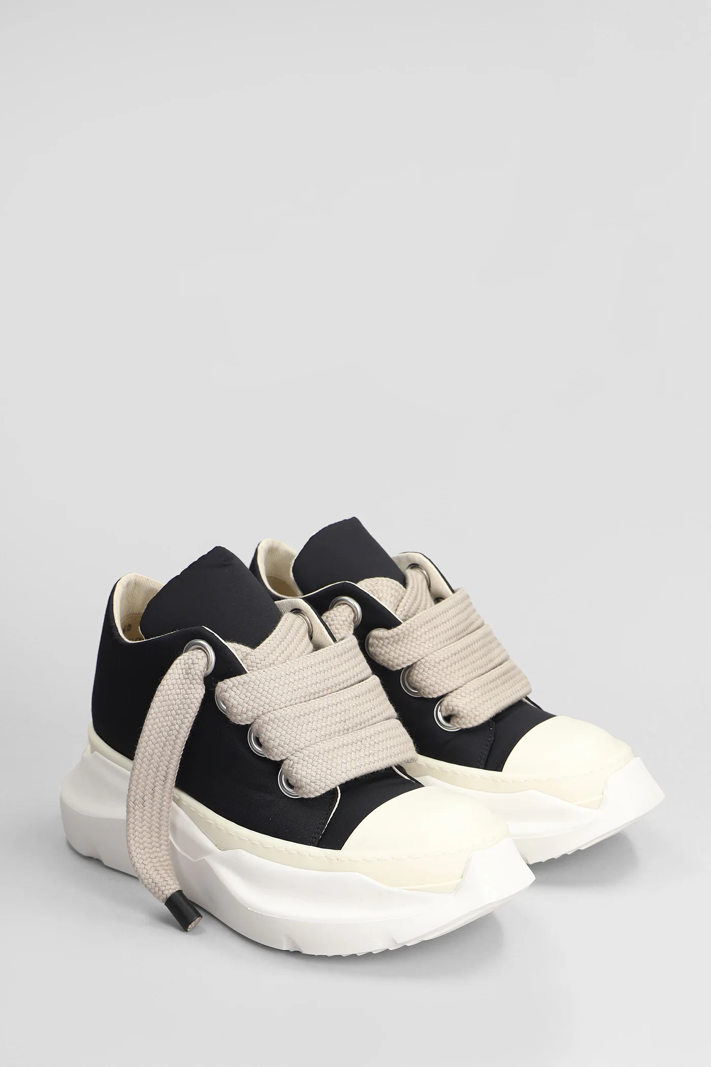 Jumbo laced abstract Sneakers in black polyamide - Image 12