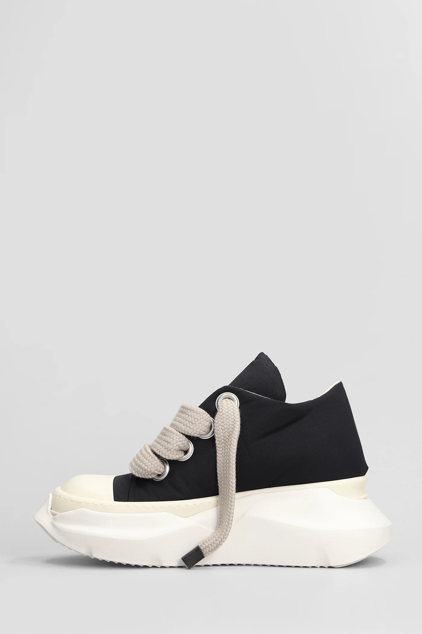 Jumbo laced abstract Sneakers in black polyamide - Image 3