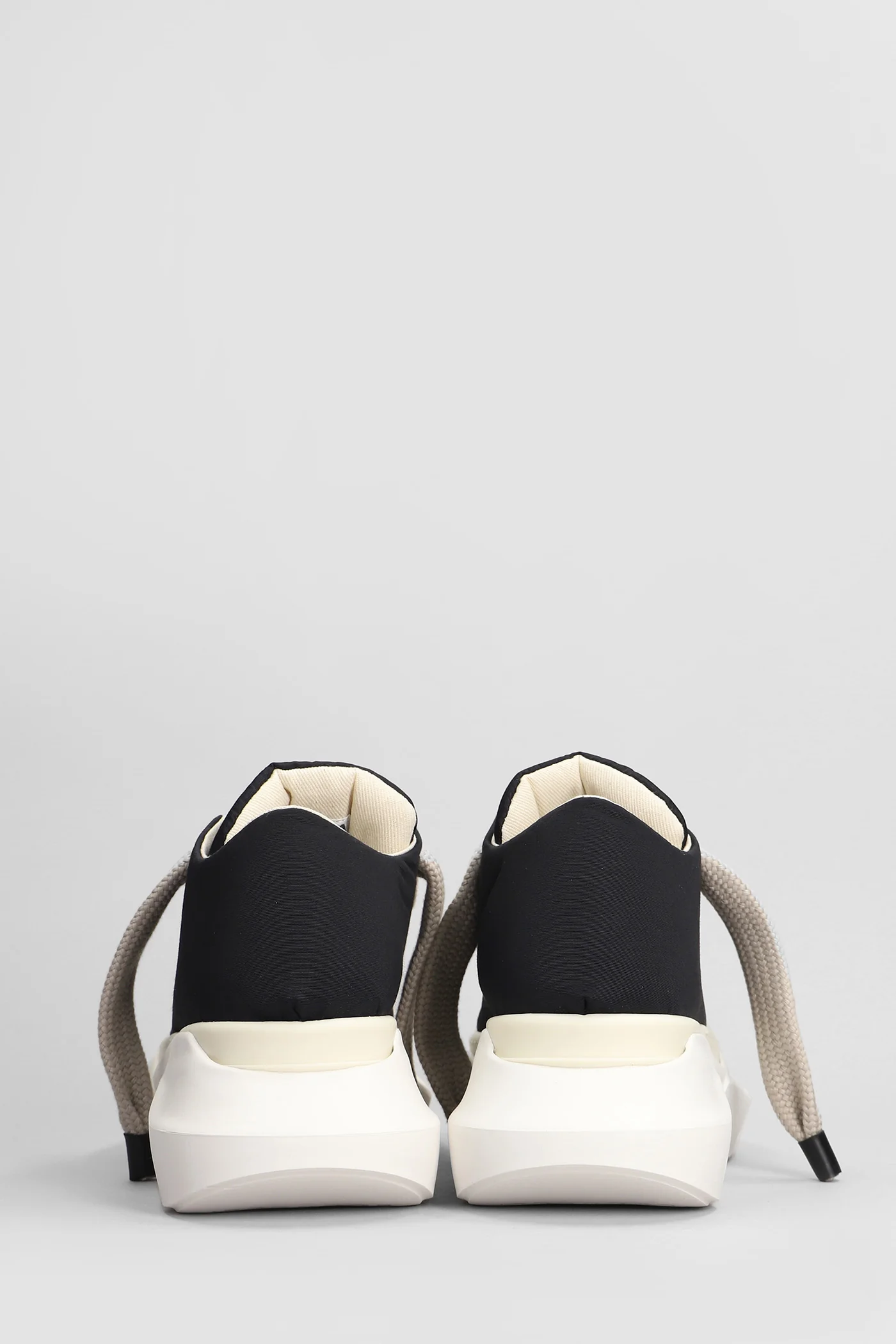 Jumbo laced abstract Sneakers in black polyamide - Image 44