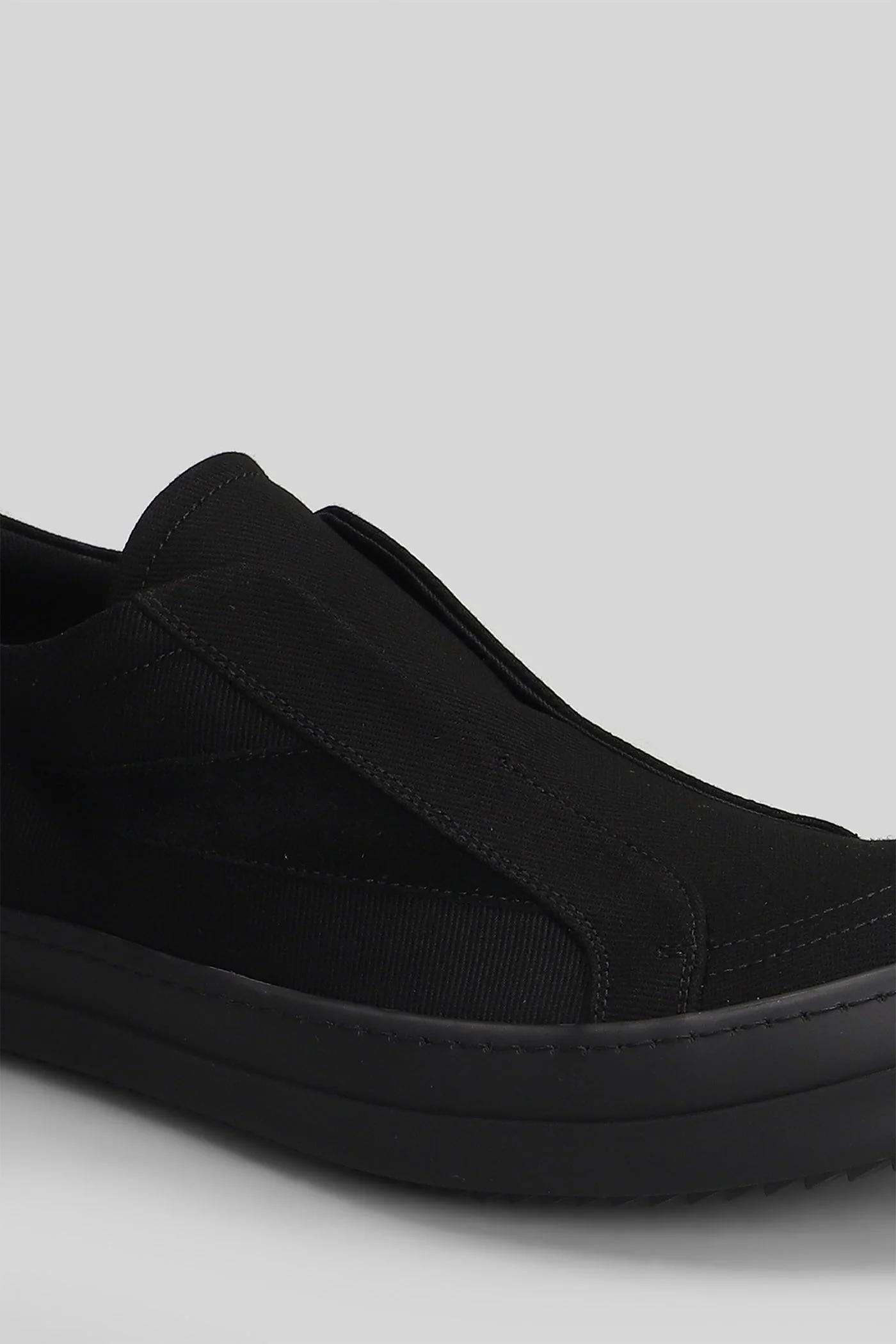 Laceless vintage sne Sneakers in black cotton - Image 5