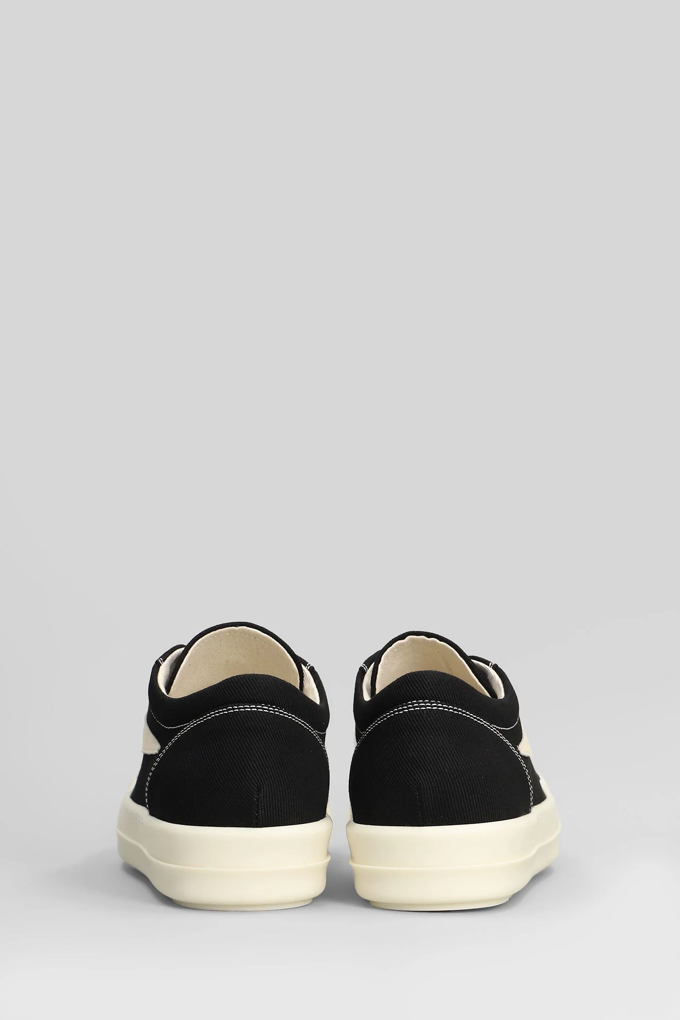 Laceless vintage sne Sneakers in black cotton - Image 4
